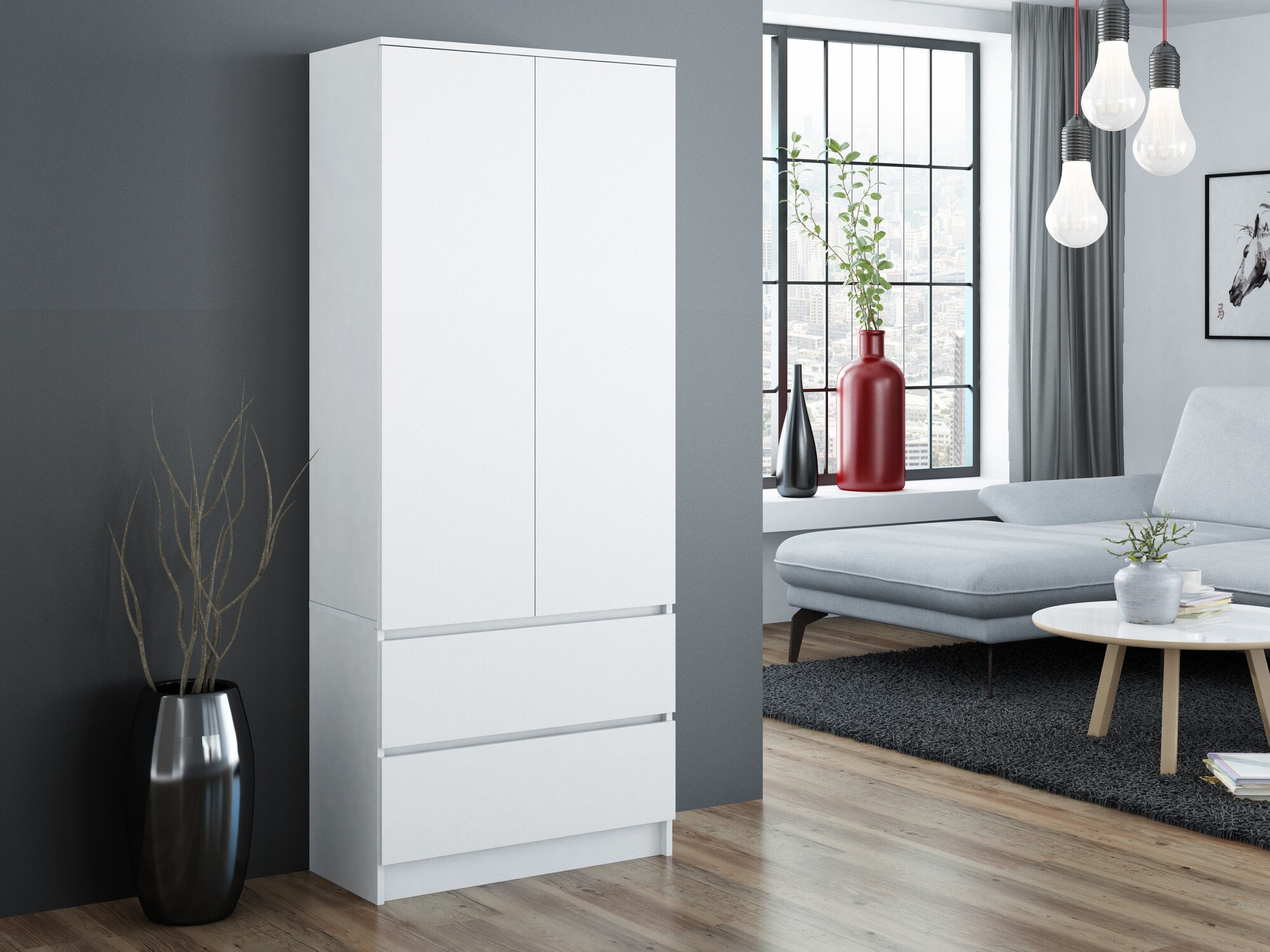 Armoire Elbvelu 116 (Blanc)