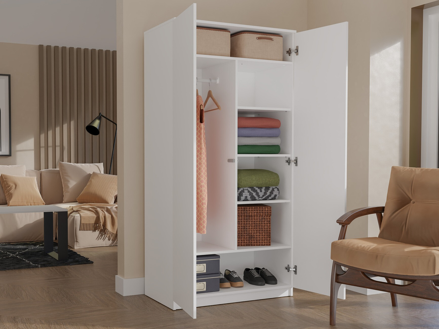 Armoire Elbvelu 117 (Blanc)
