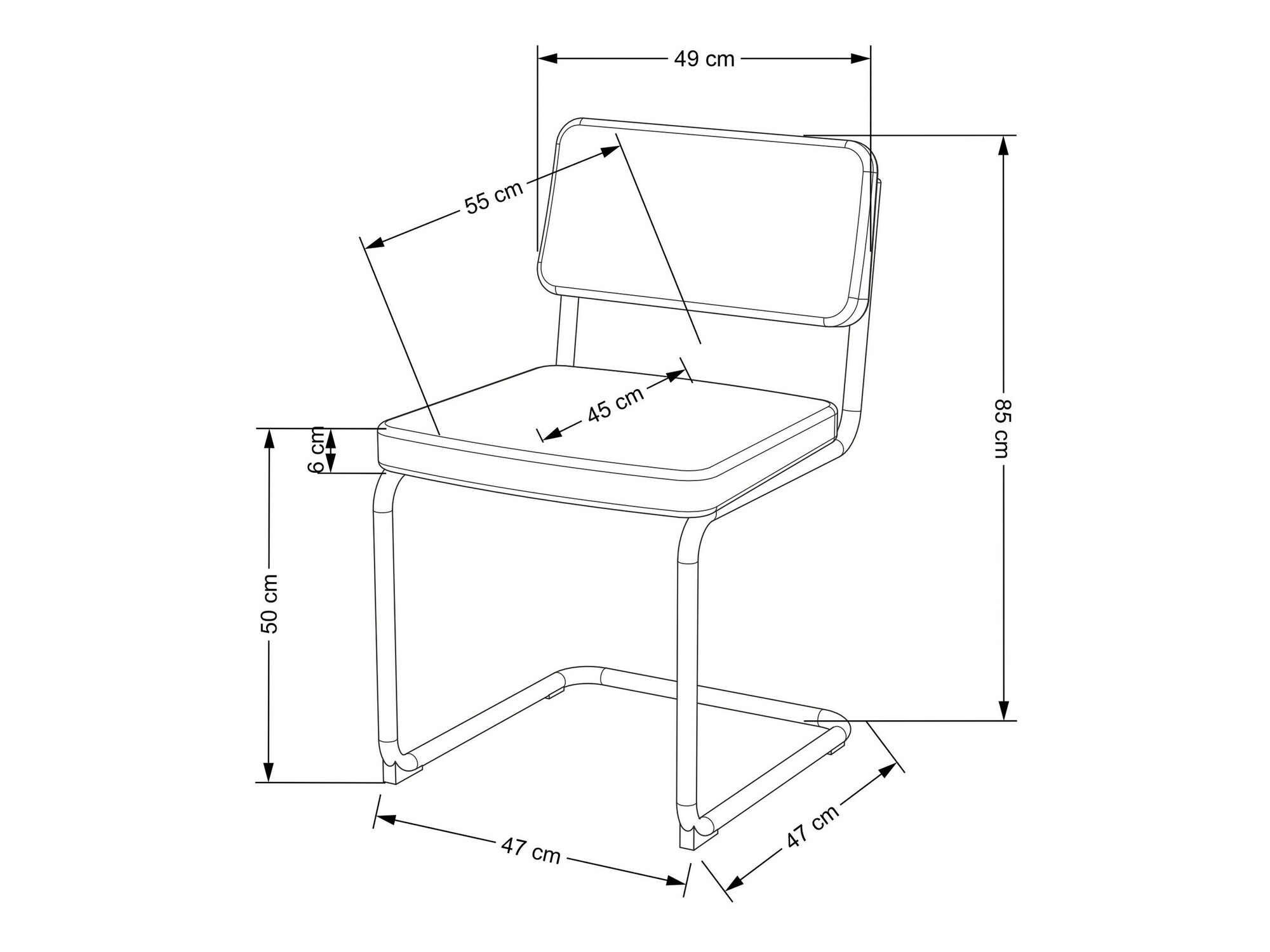 Chaise Houston 1645 (Vert)