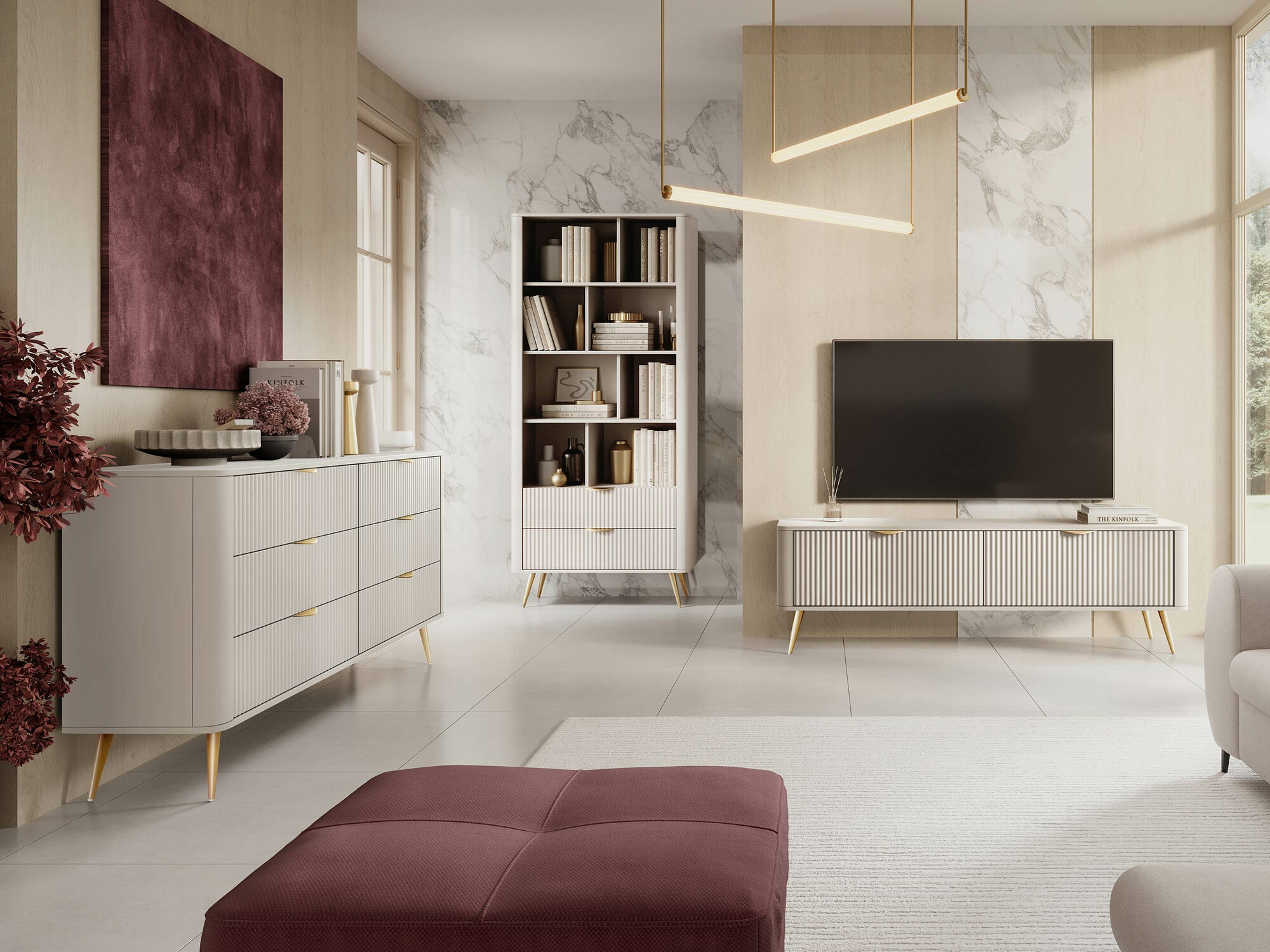 Ensemble de salon Ioca II (Beige)