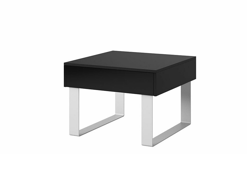 Table d'appoint Remus (Noir + Noir brillant)