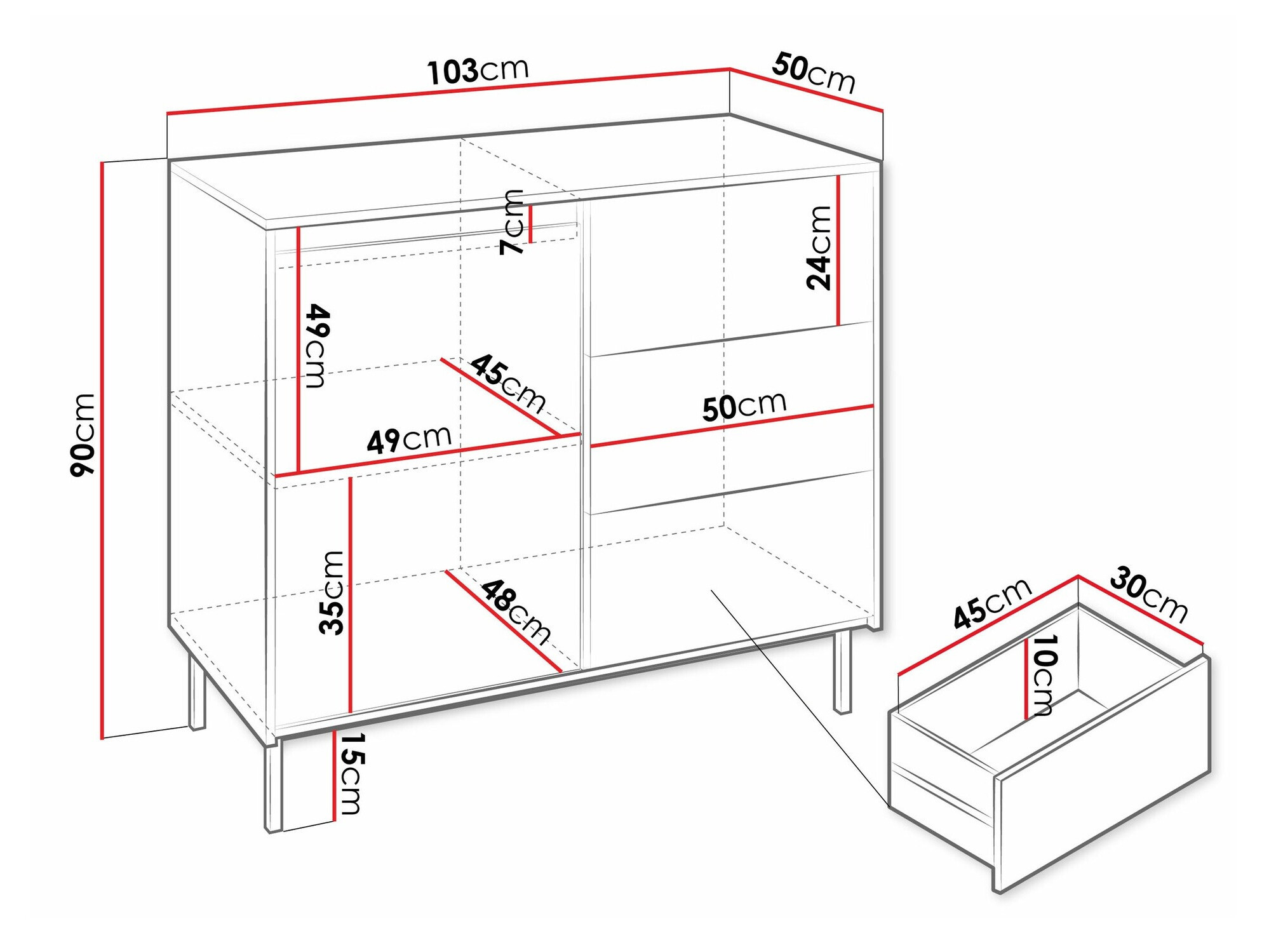 Commode Comfivo Delruva (Noir)