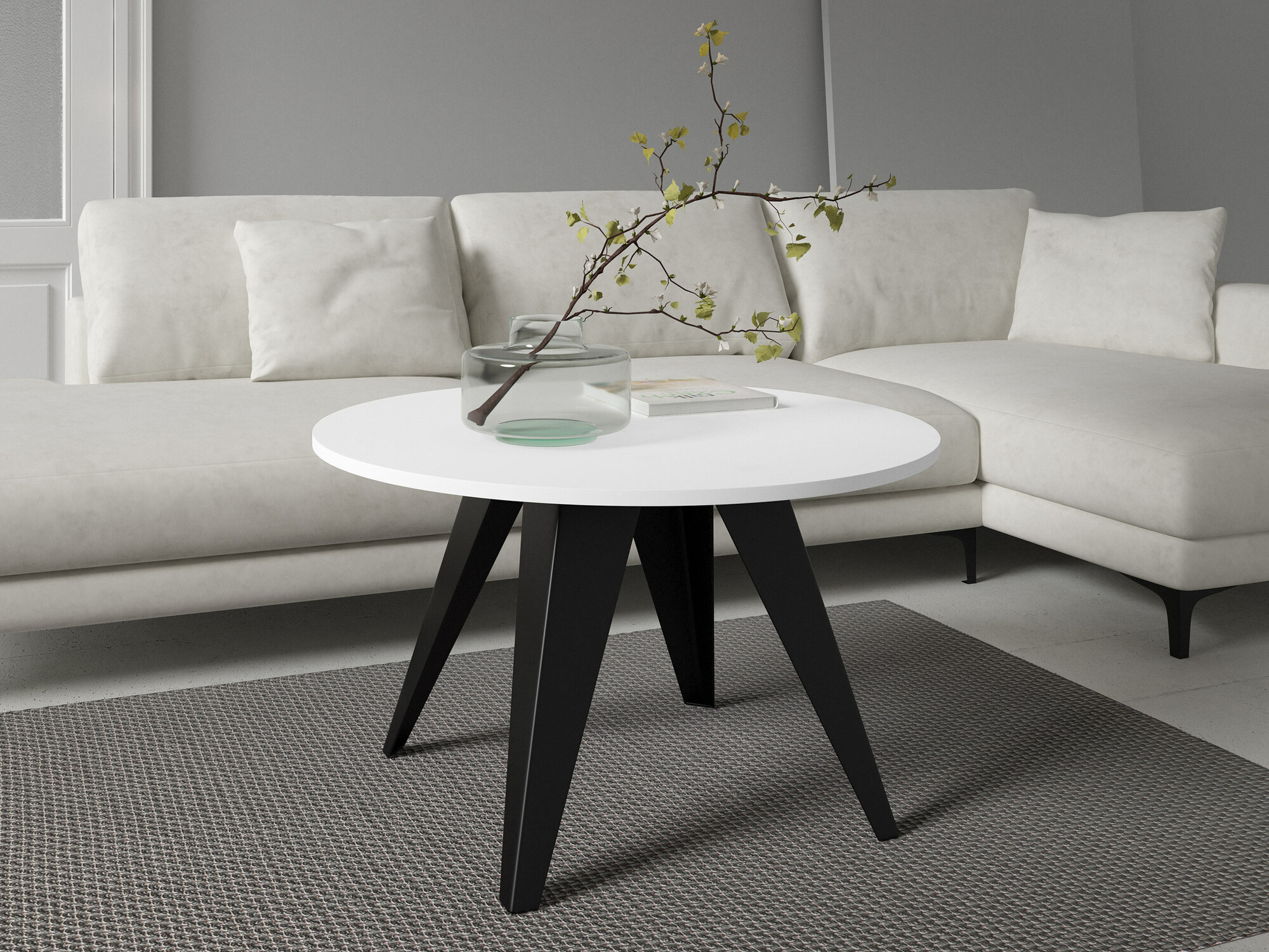 Table basse Oswego 116 (Noir + Blanc)