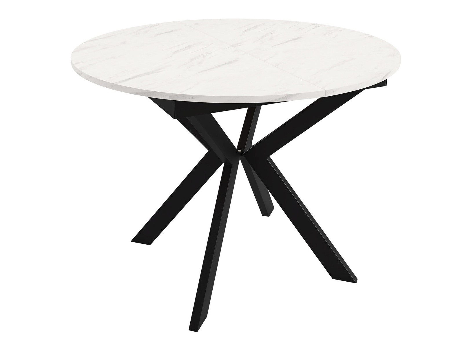 Table Oswego 112 (Noir + Marbre blanc)