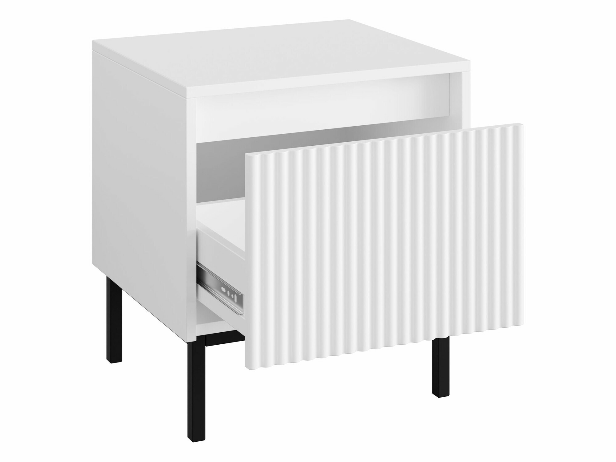 Table de chevet Comfivo Delruva (Blanc)