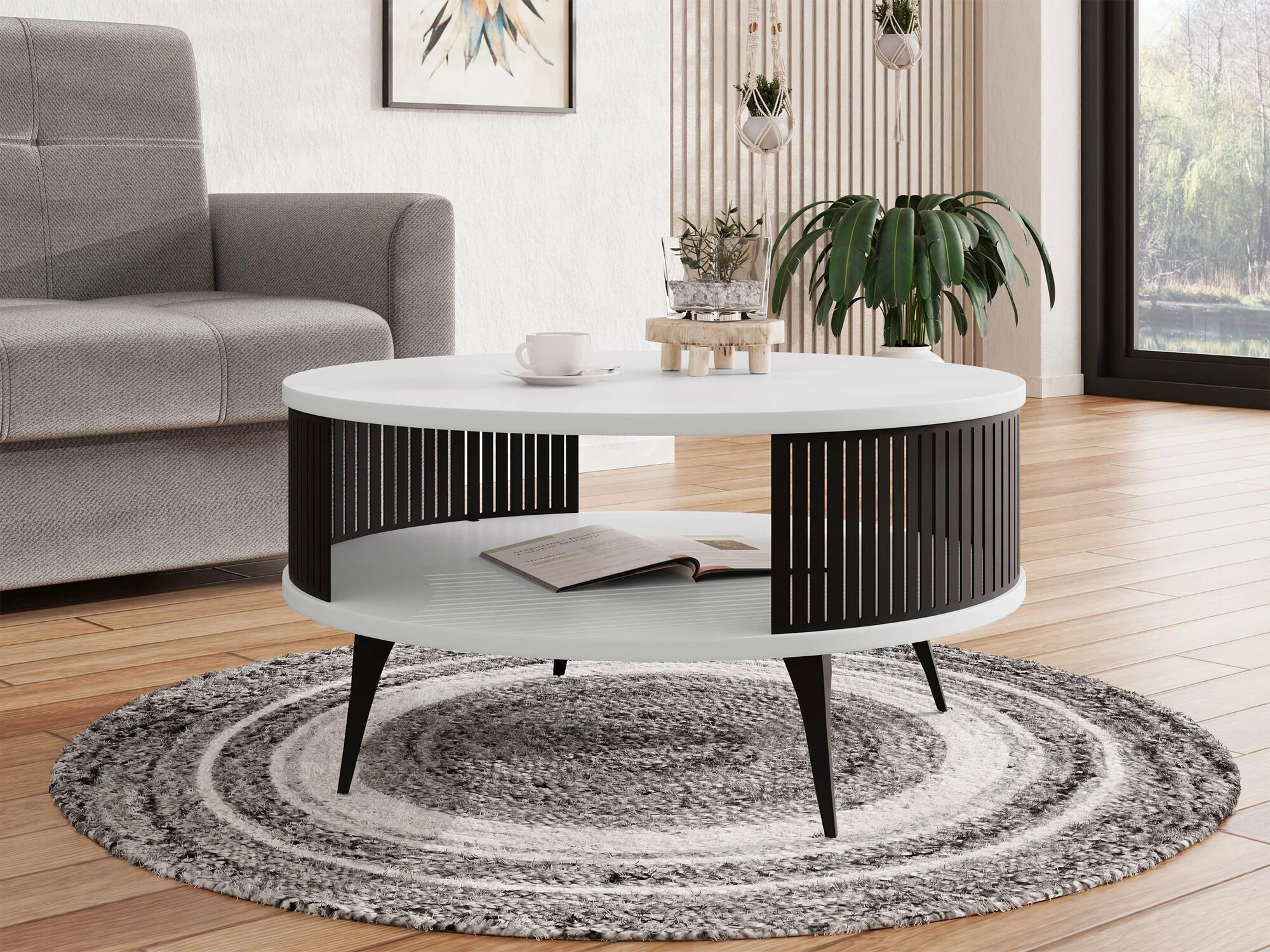 Table basse Vitum (Noir + Blanc)