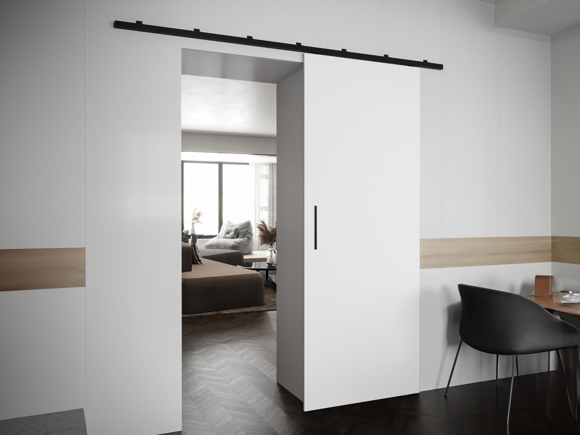 Porte coulissante Hartford 487 (Blanc)