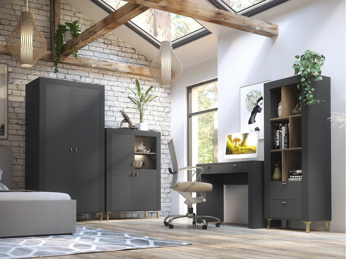 Étagère Mormavu 102 (Noir mat)