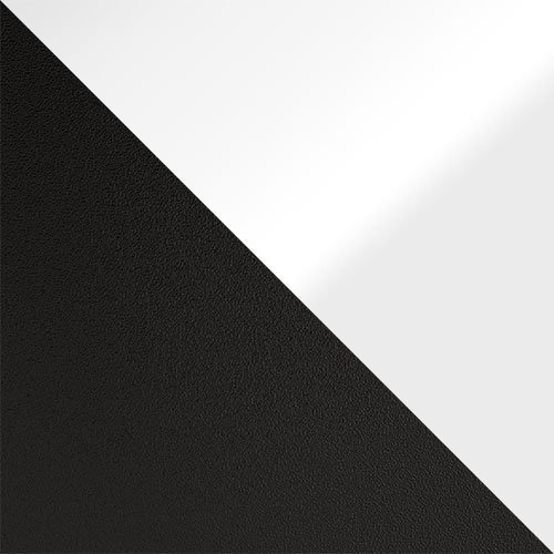 Table d'appoint Germantown 102 (Noir mat + Blanc brillant)