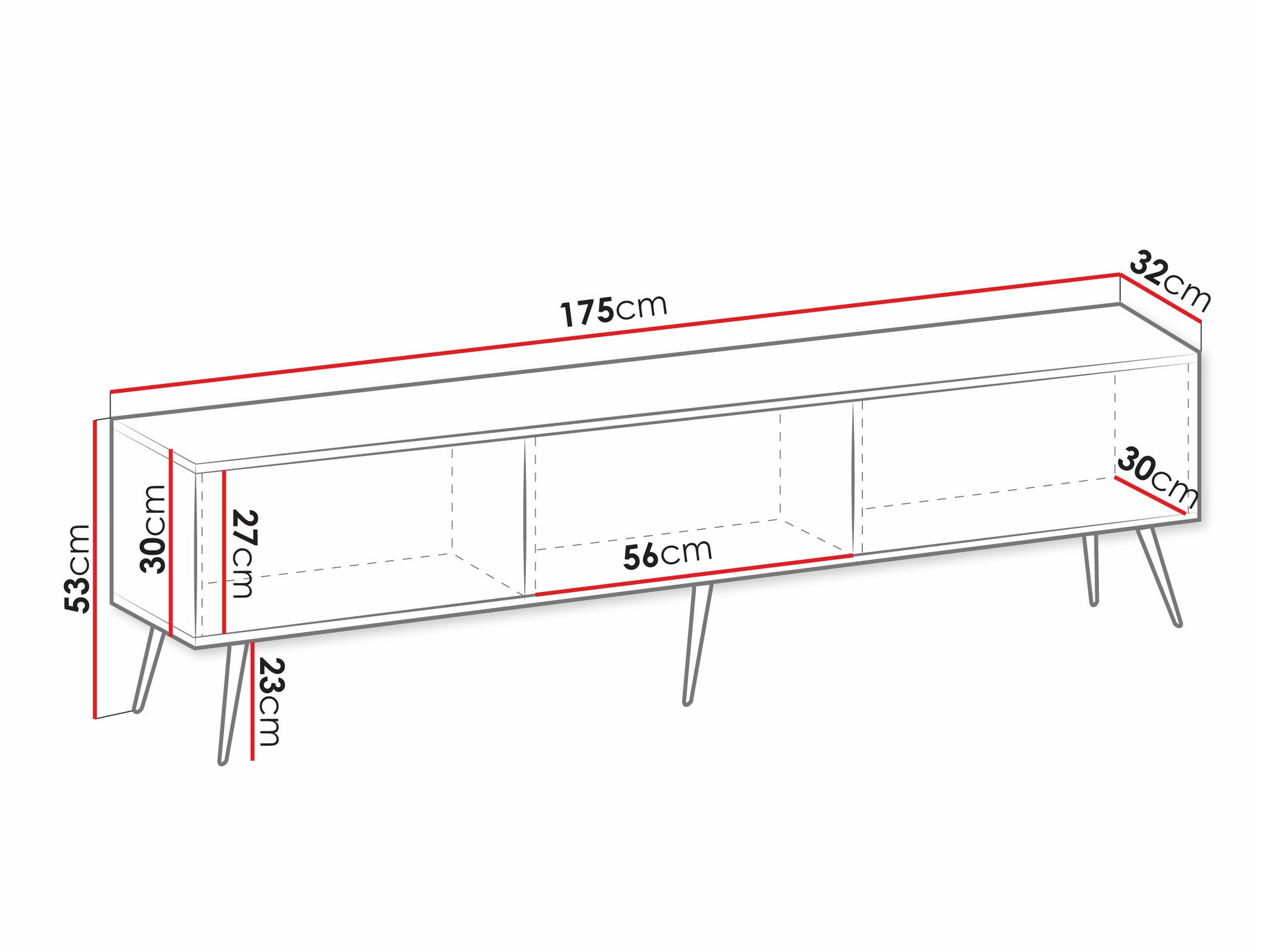 Meuble TV Princal II (Noir)