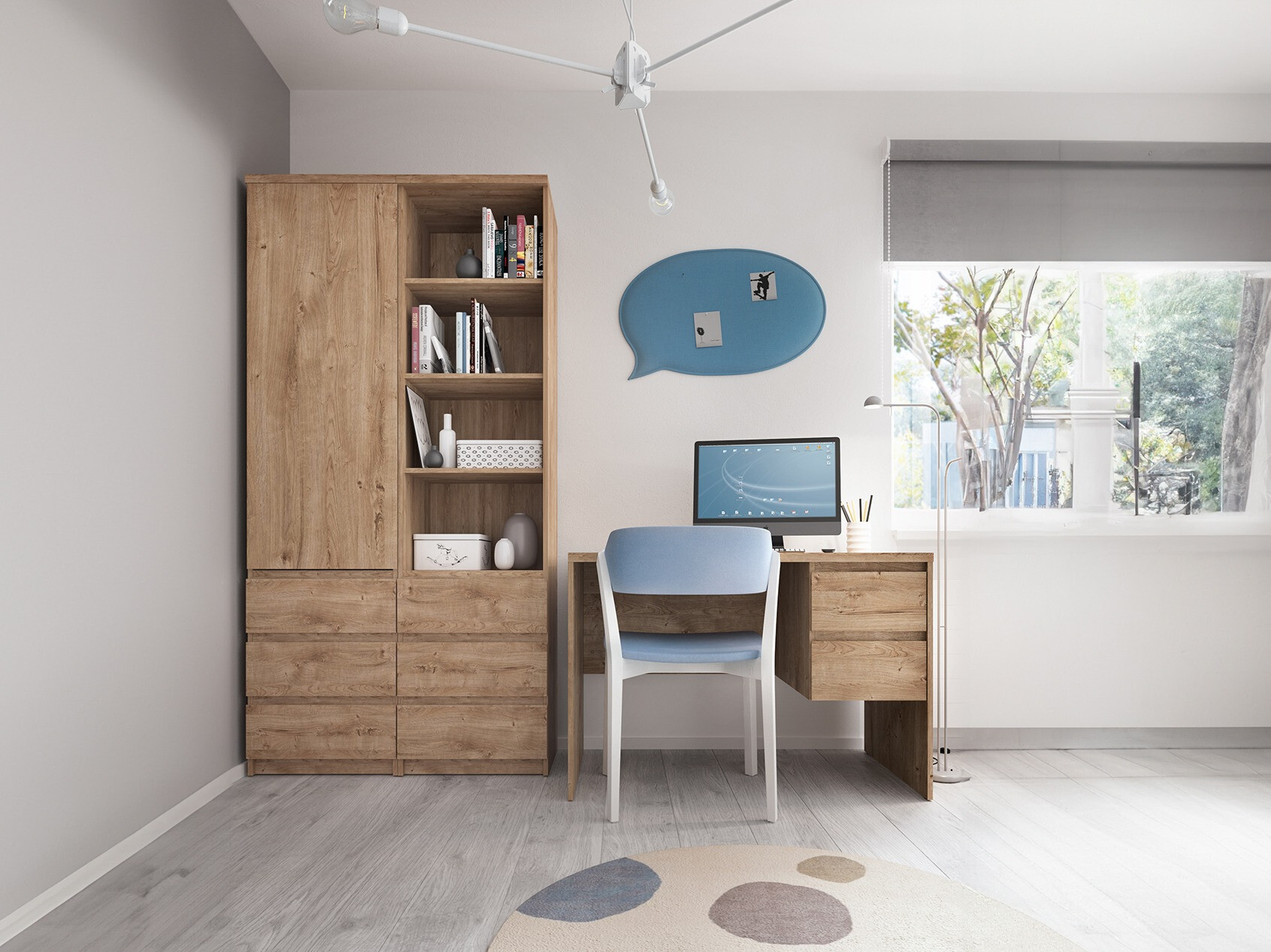 Ensemble de bureau à domicile Merfere 123