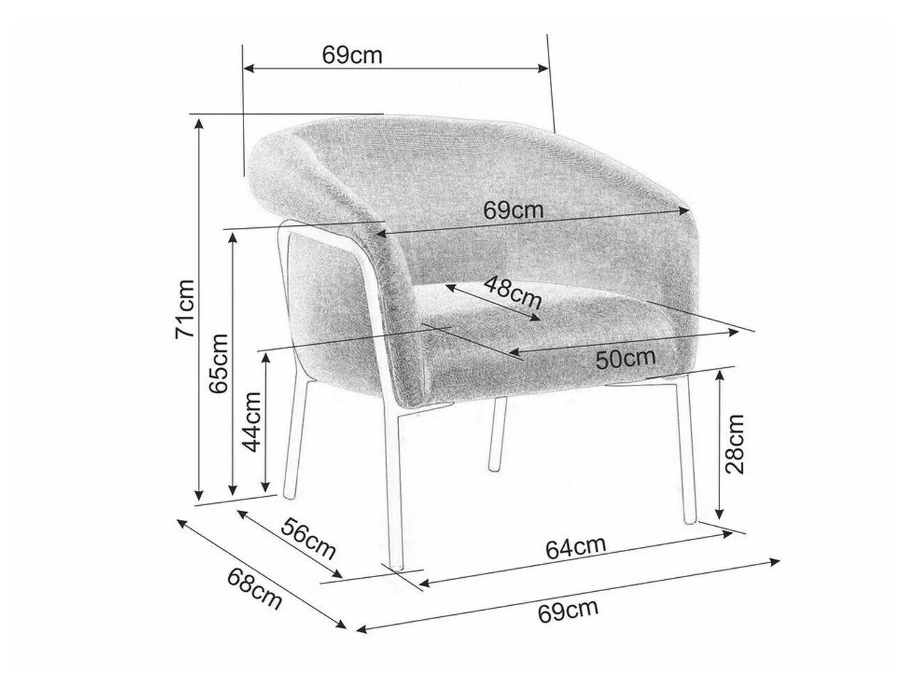 Fauteuil Detroit 102 (Jaune)