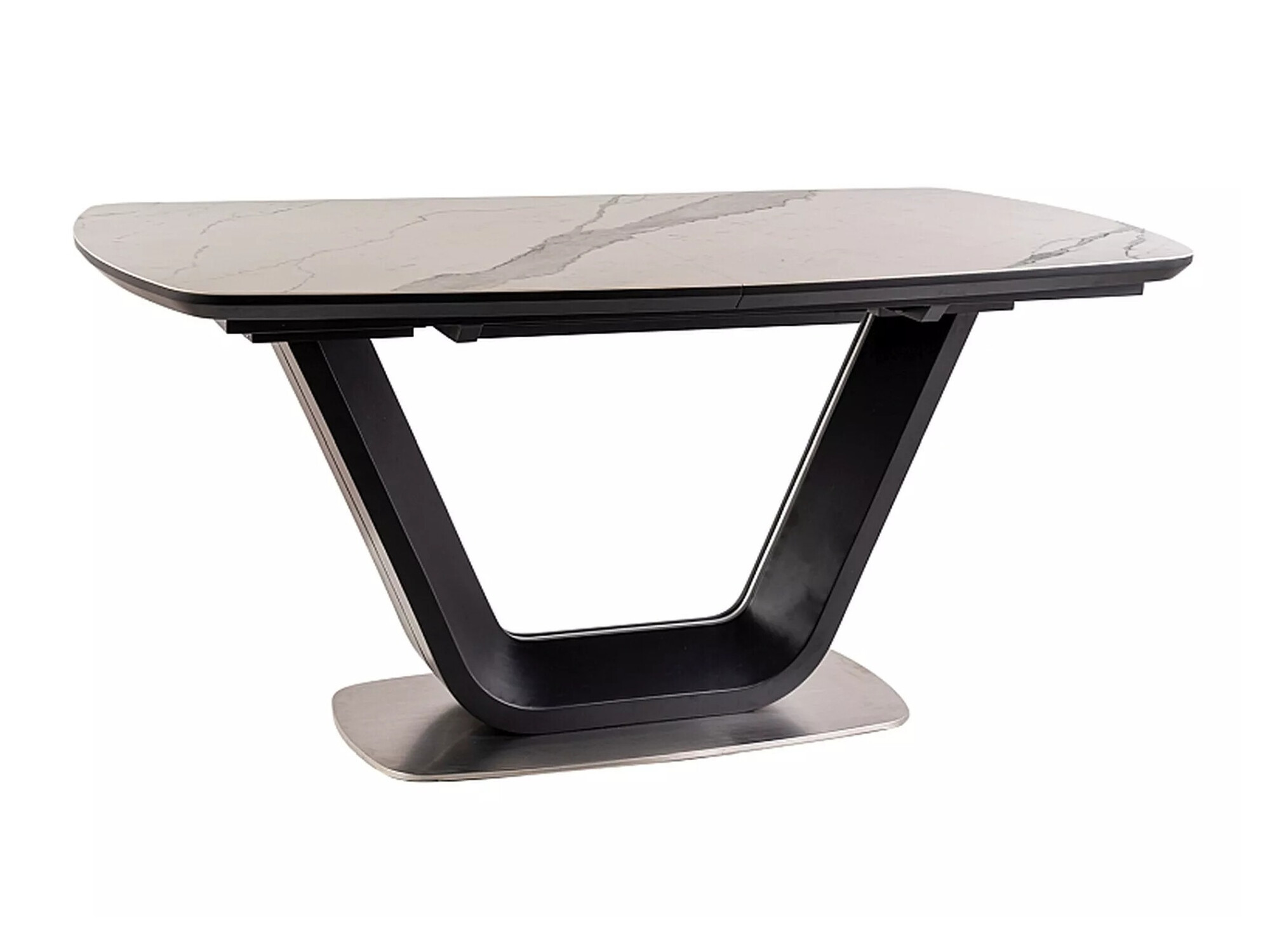 Table Detroit 116 (Marbre blanc + Noir)