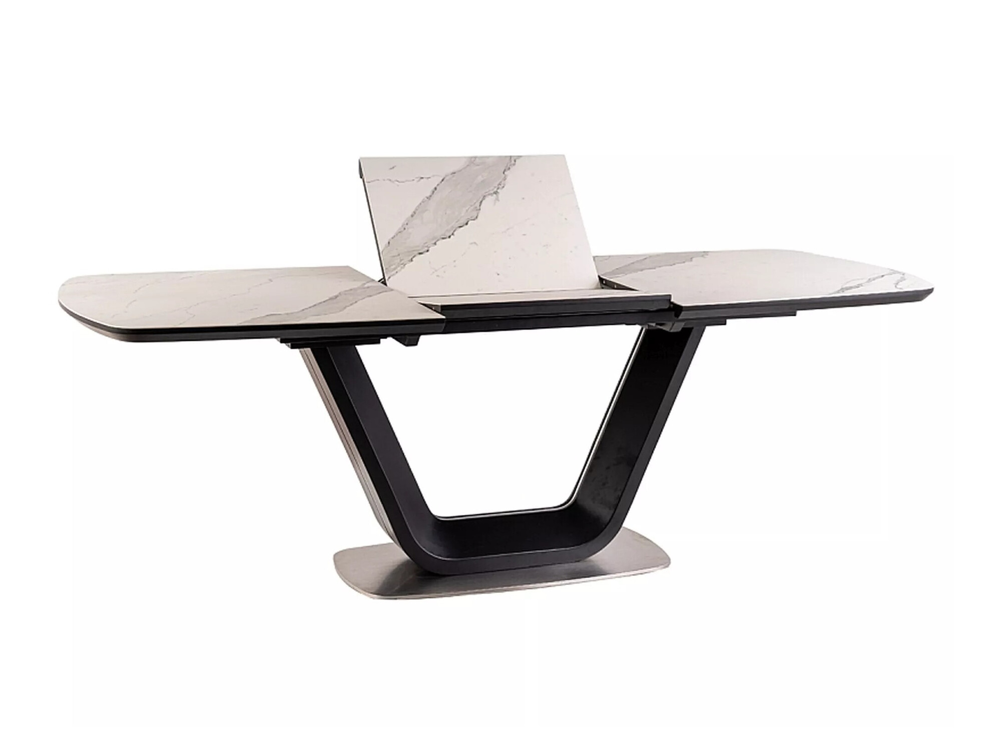 Table Detroit 116 (Marbre blanc + Noir)