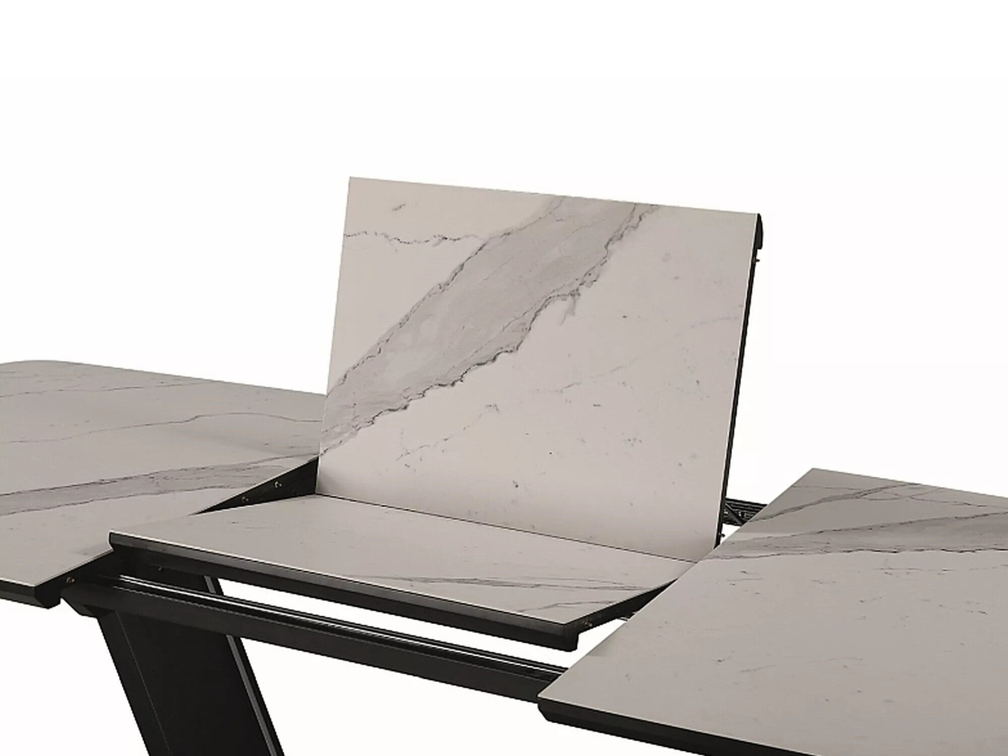 Table Detroit 116 (Marbre blanc + Noir)