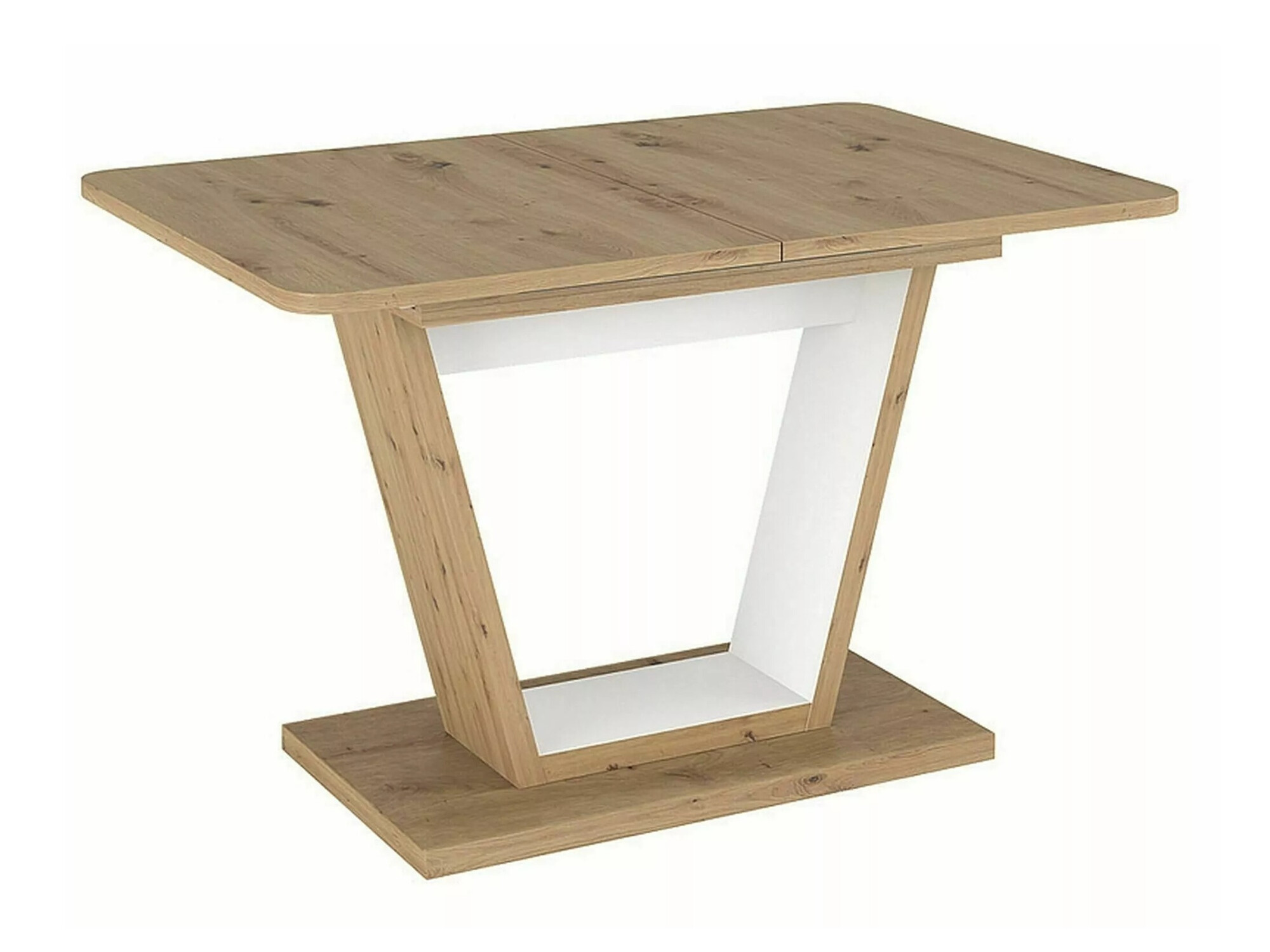 Table Detroit 135 (Chêne Artisan + Blanc)