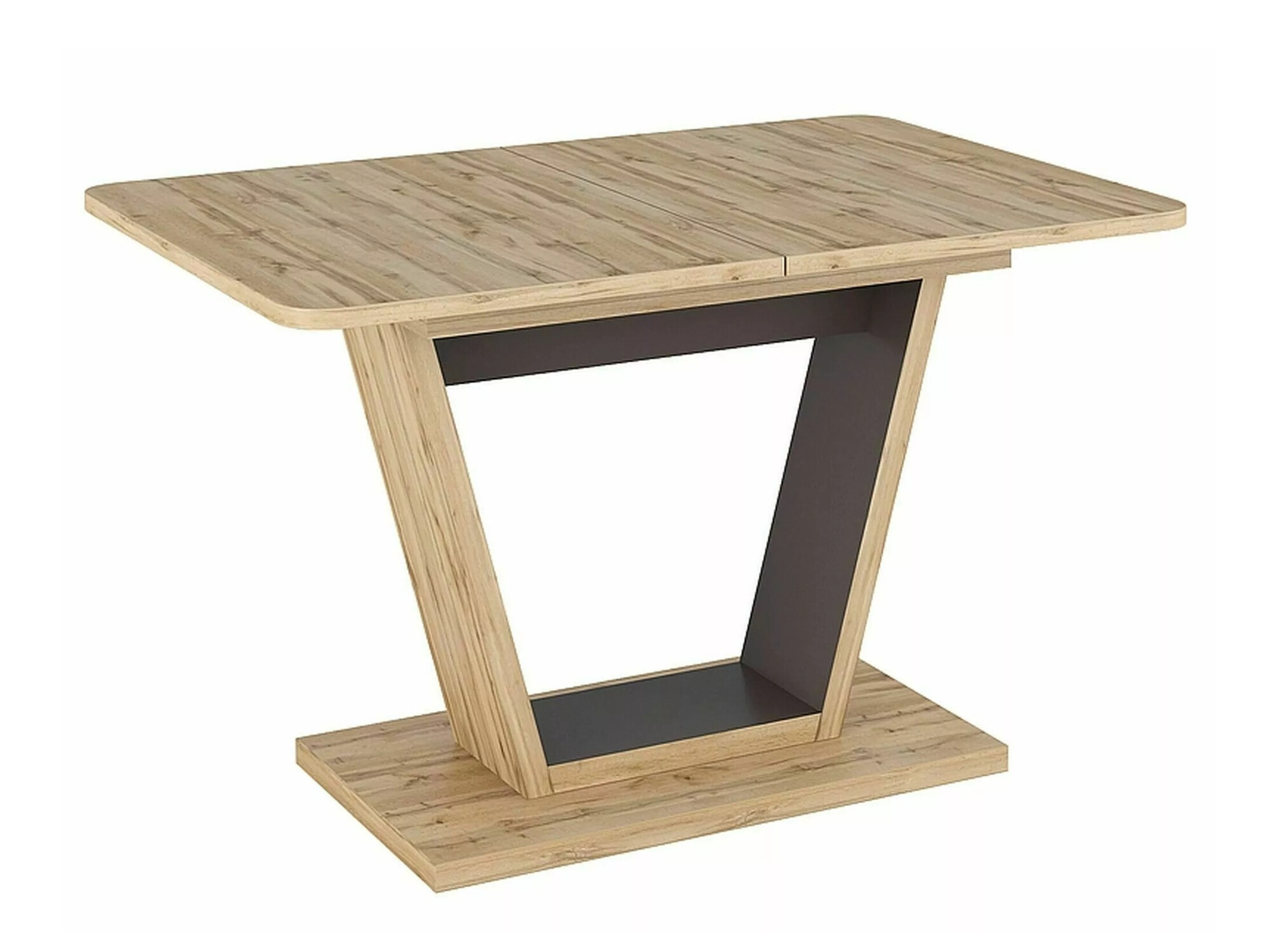 Table Detroit 135 (Chêne wotan + Marron)