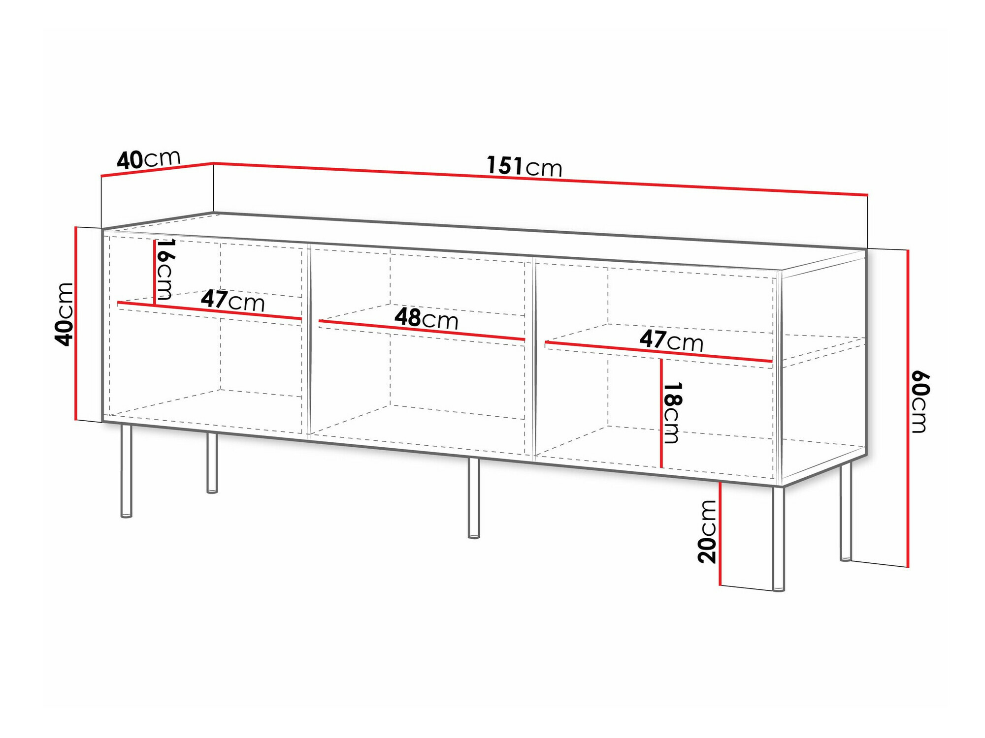 Meuble TV Celra (Noir)