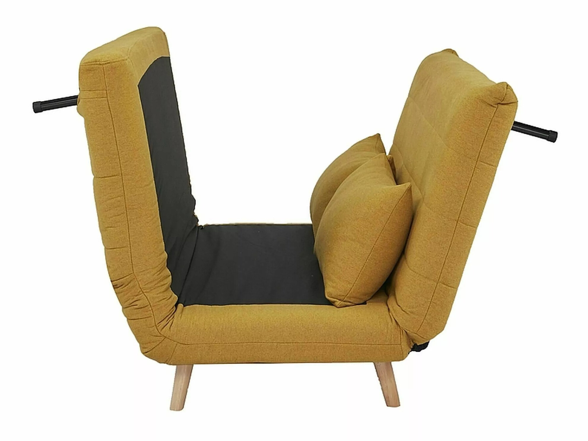 Canapé convertible Detroit 139 (Jaune)