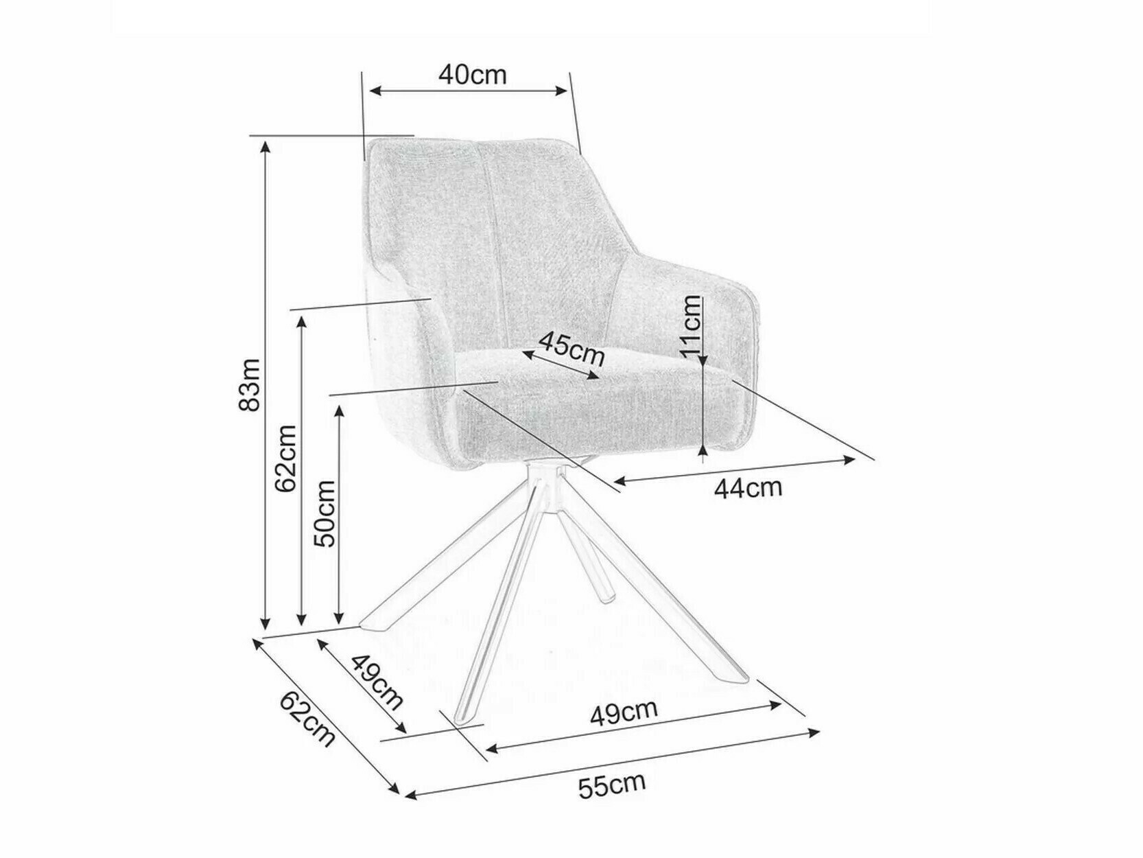 Chaise Detroit 144 (Chaki)