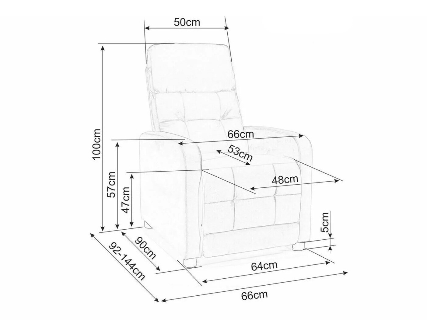 Fauteuil inclinable Detroit 188 (Beige)