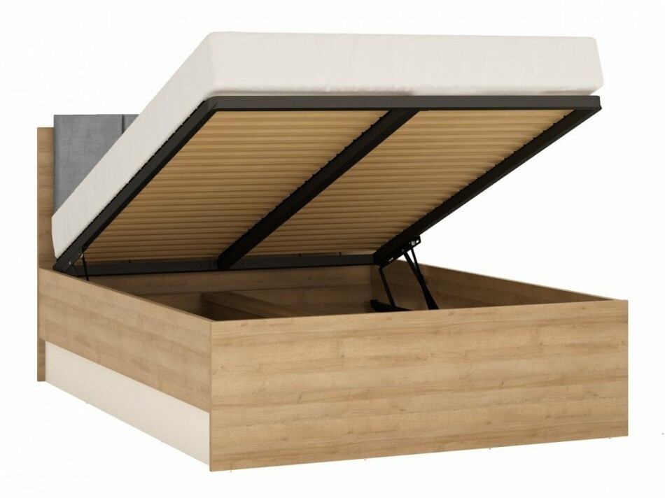 Lit Feldeli 117 (Riviera chêne + Blanc)