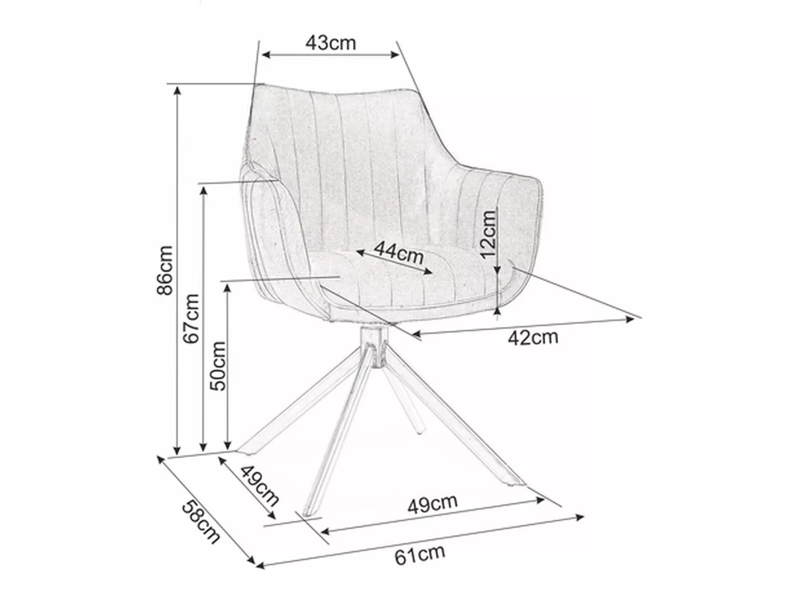 Chaise Detroit 226 (Gris)