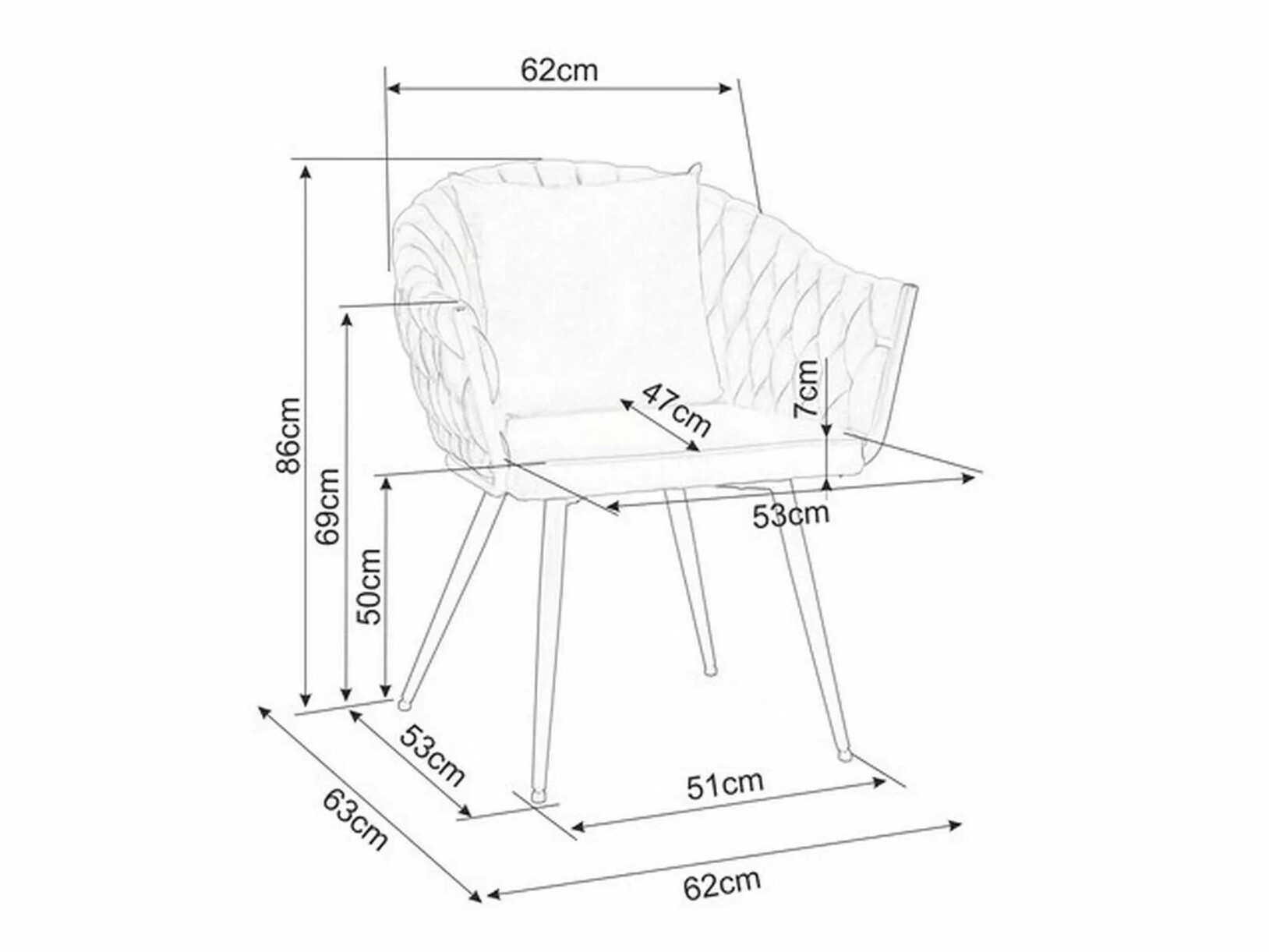 Chaise Detroit 228 (Gris)