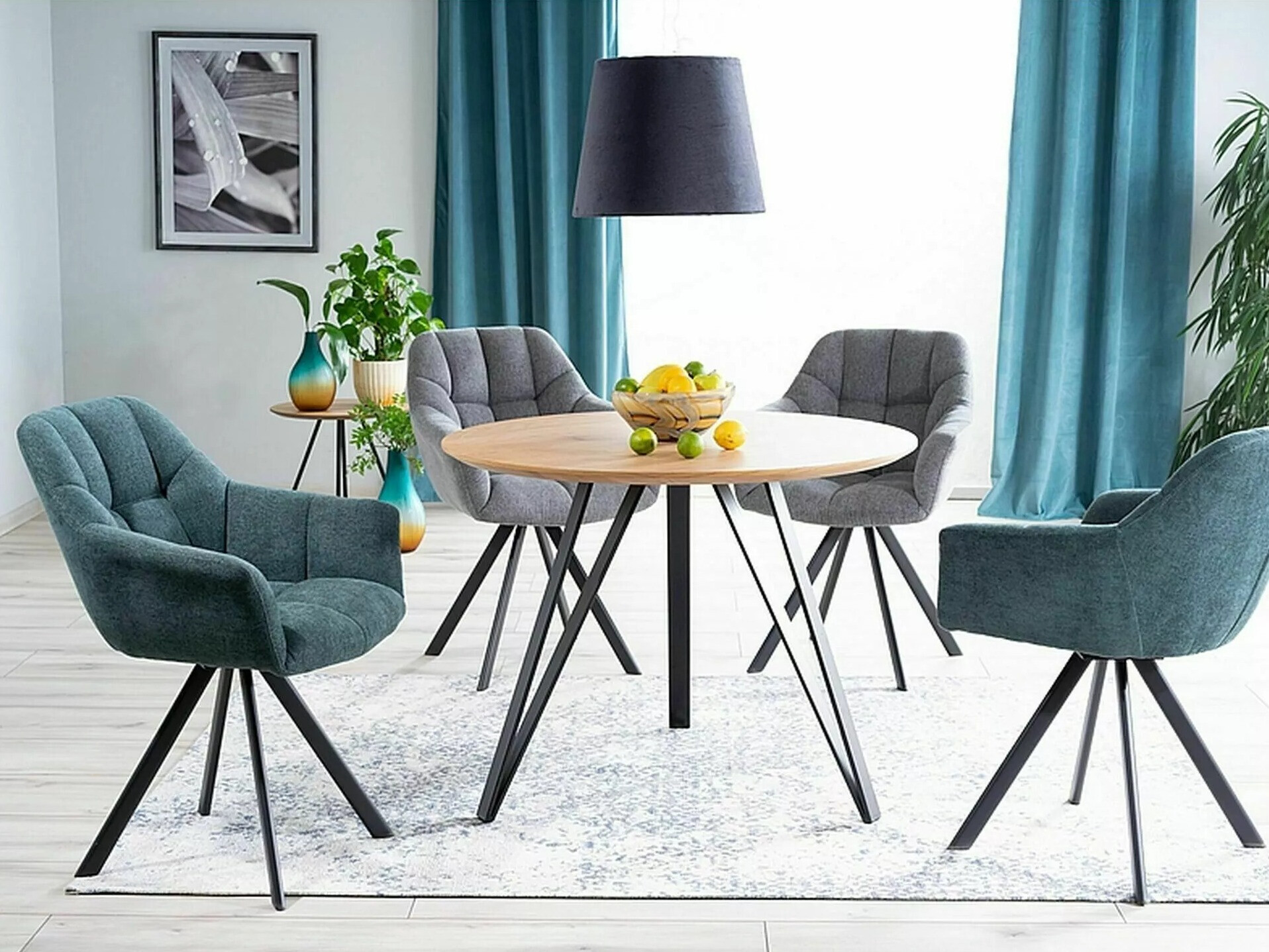 Table Detroit 251 (Noir + Chêne)