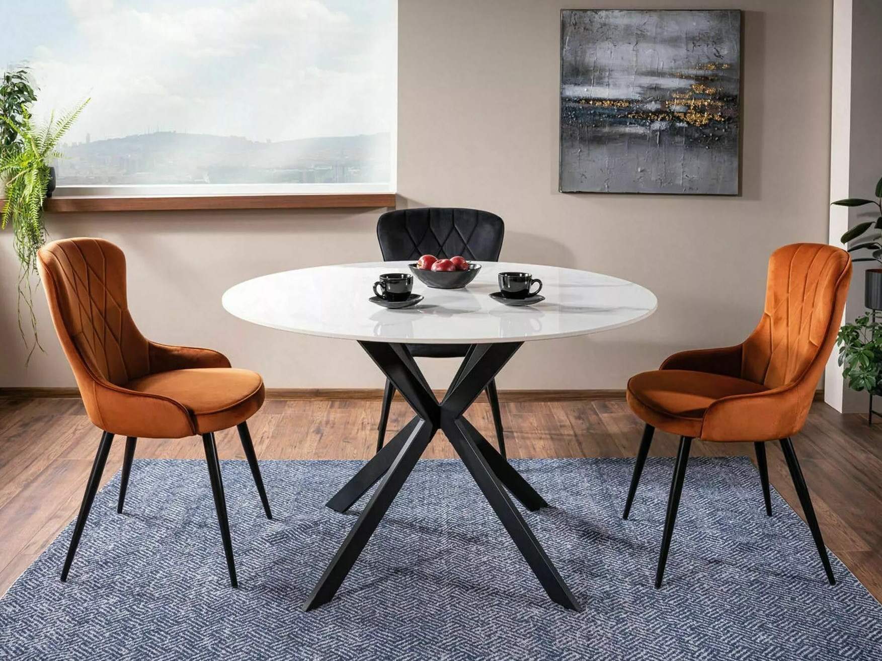 Table Detroit 256 (Marbre blanc)