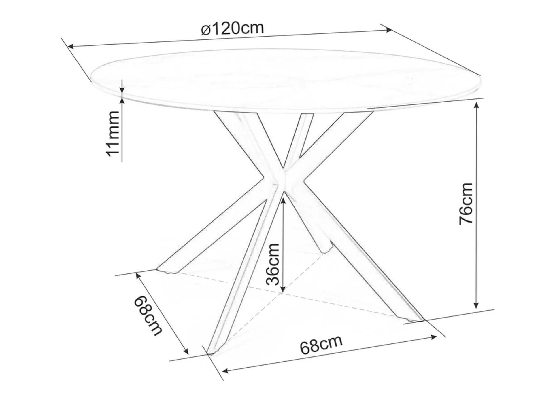 Table Detroit 256 (Marbre blanc)