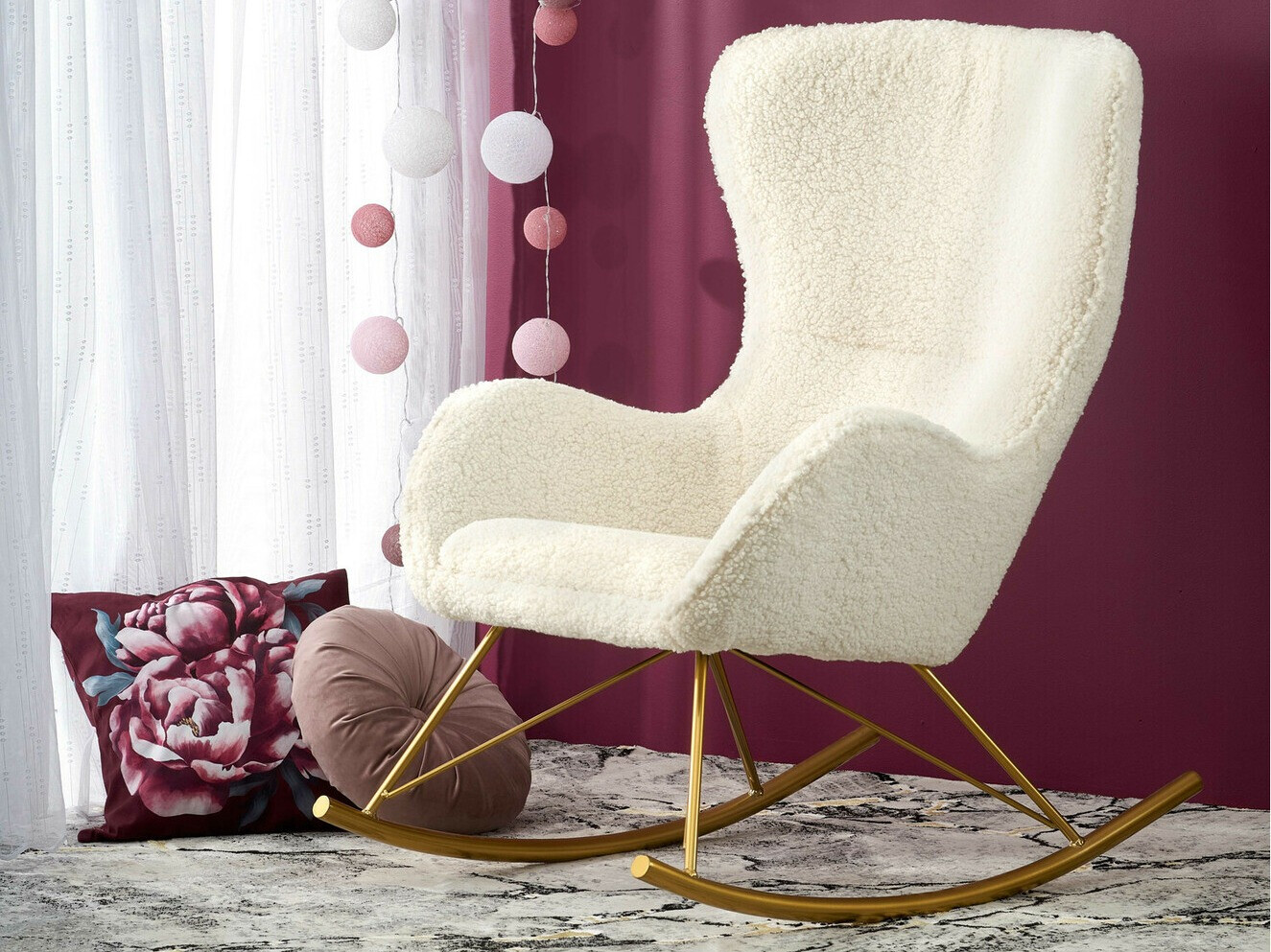 Chaise à bascule Houston 1326 (Crème)