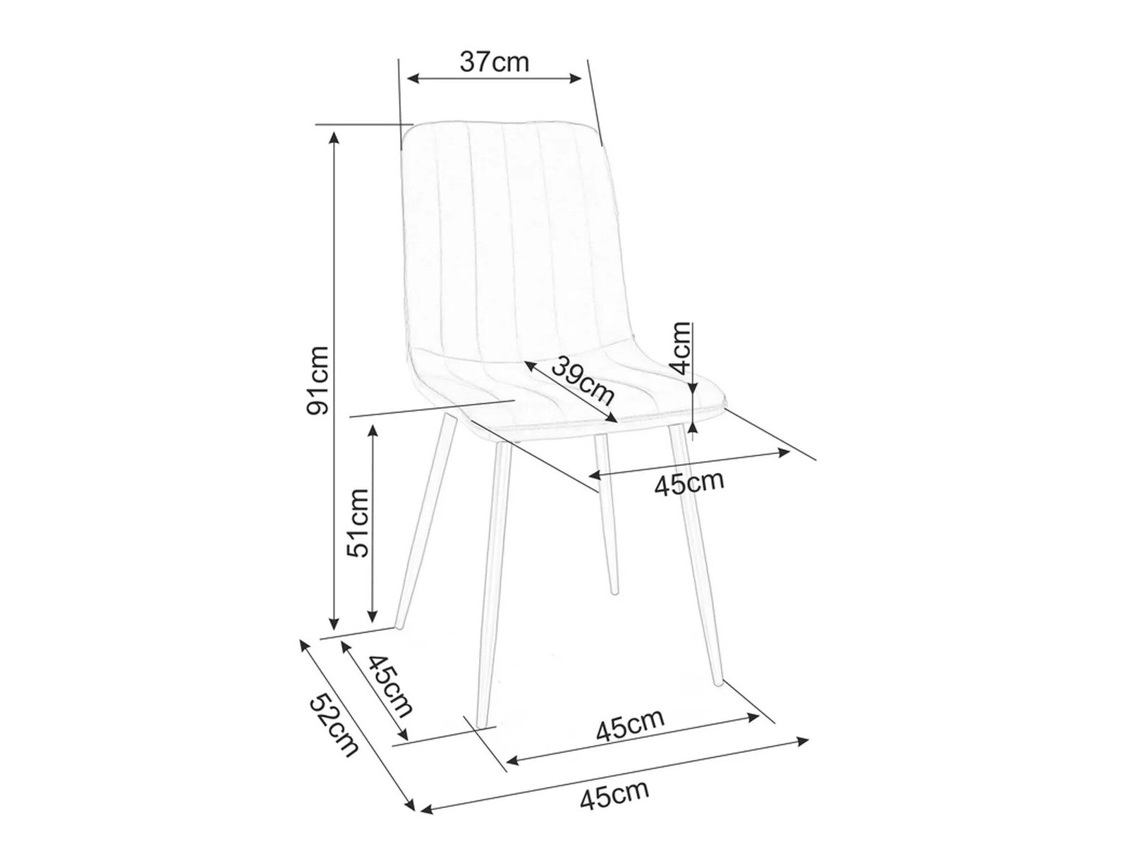 Chaise Detroit 287 (Gris)