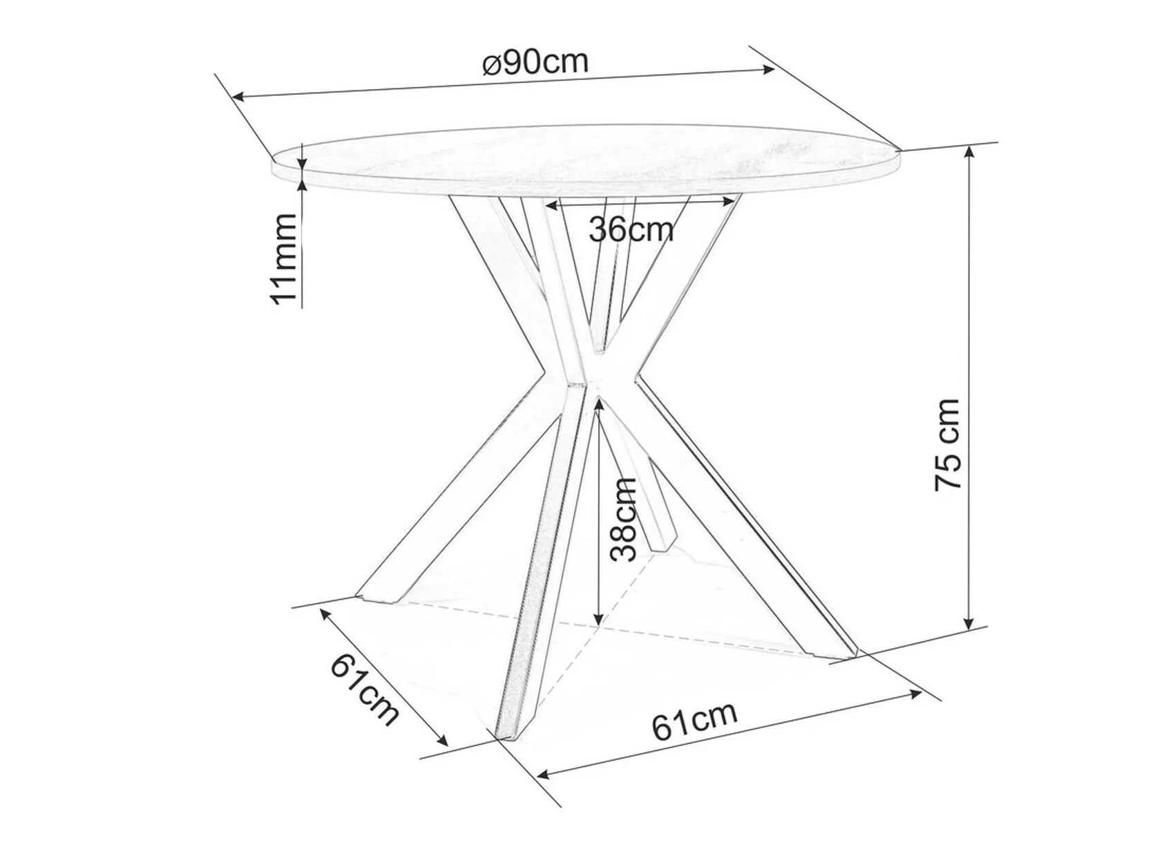 Table Detroit 271 (Marbre blanc)