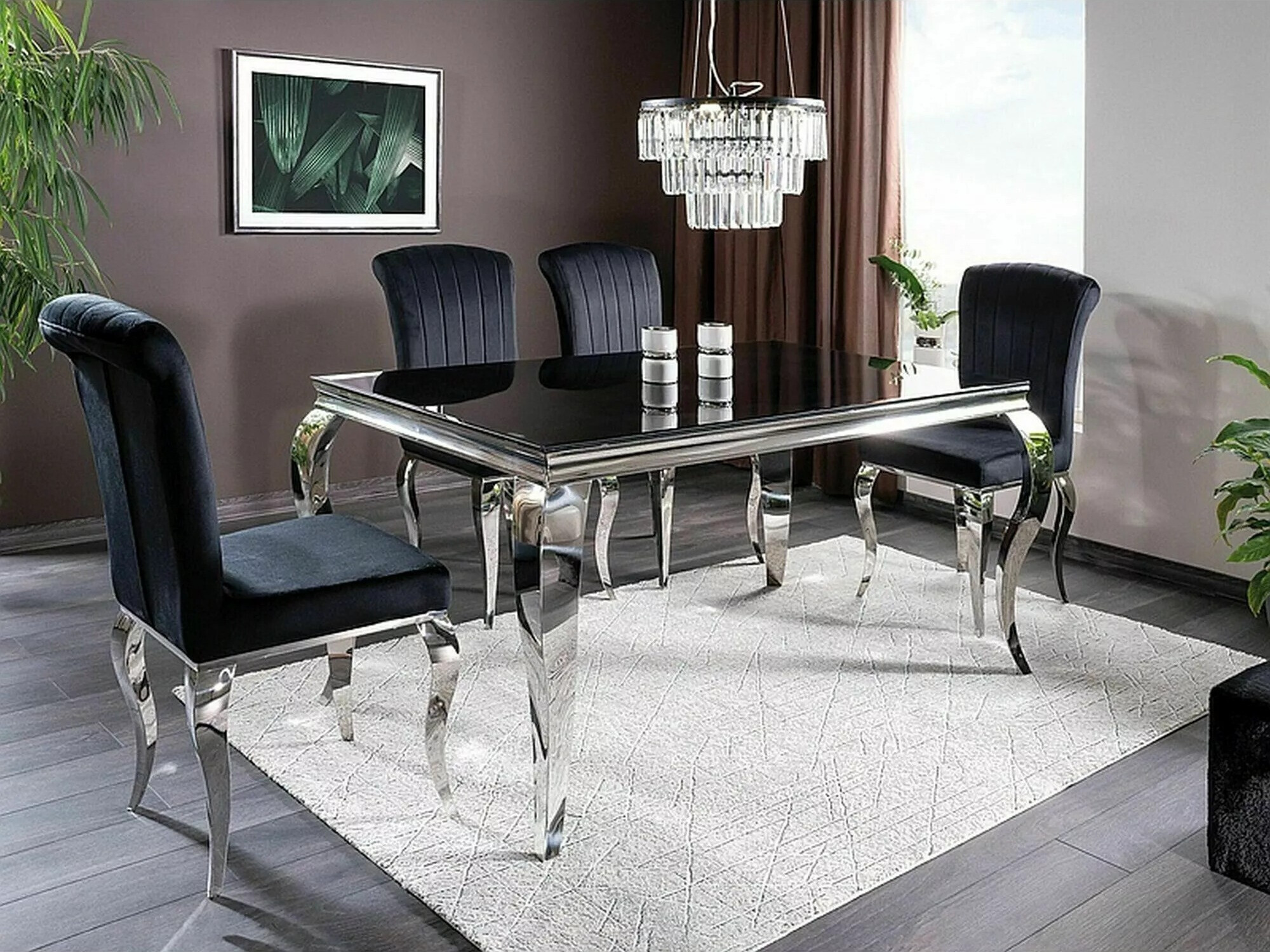 Table Detroit 323 (Noir + Argent)