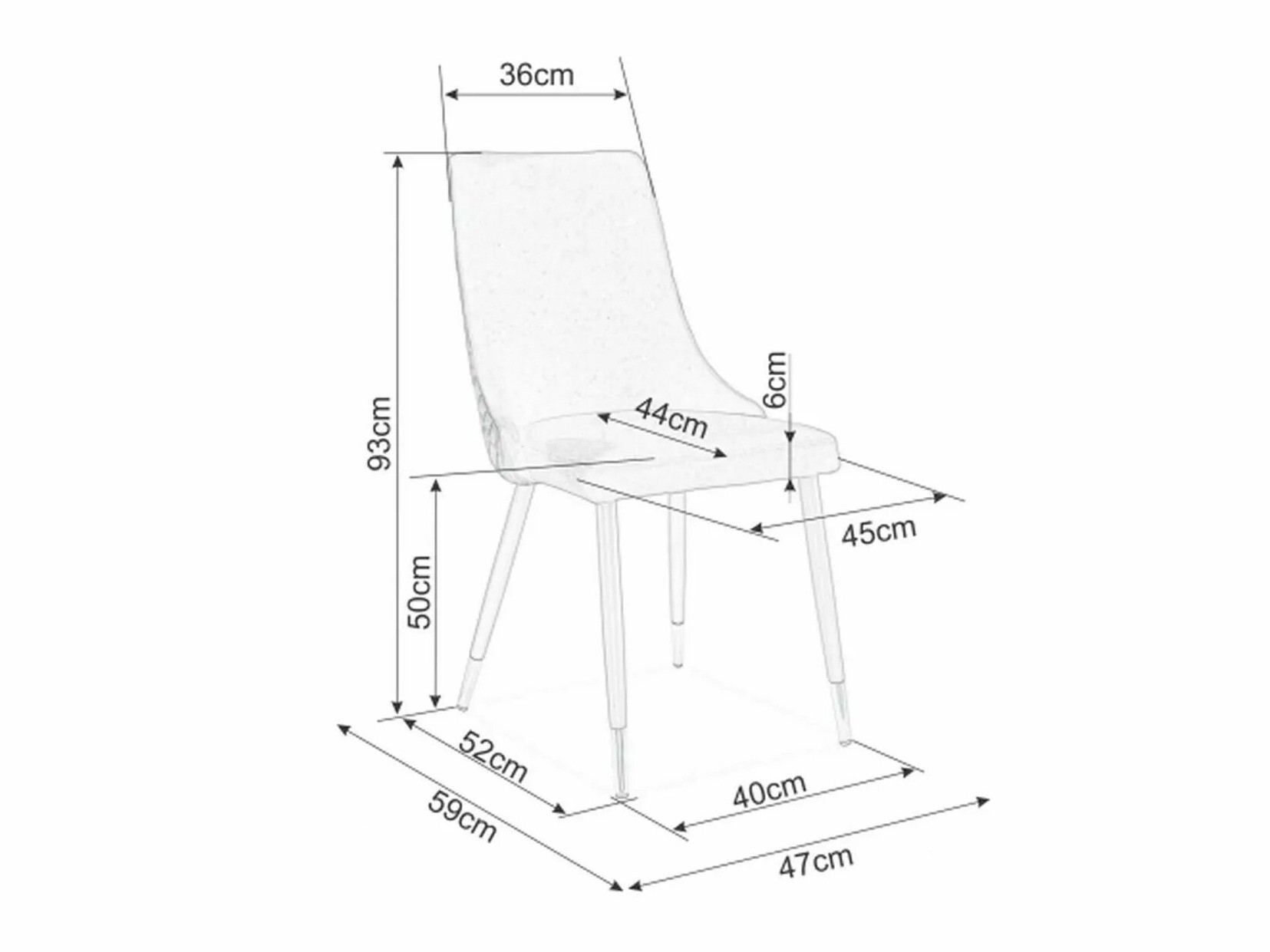 Chaise Detroit 347 (Gris)