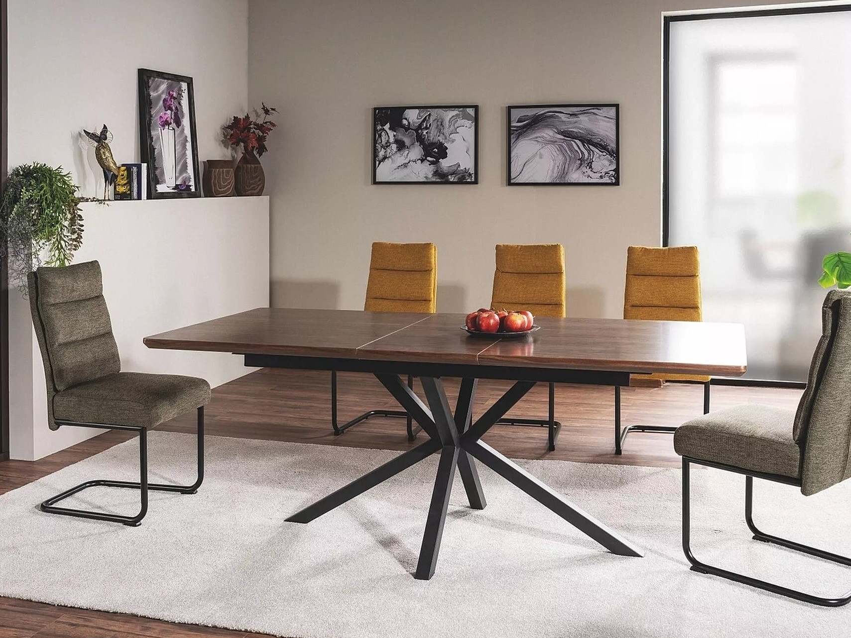 Table Detroit 374 (Noyer + Noir)