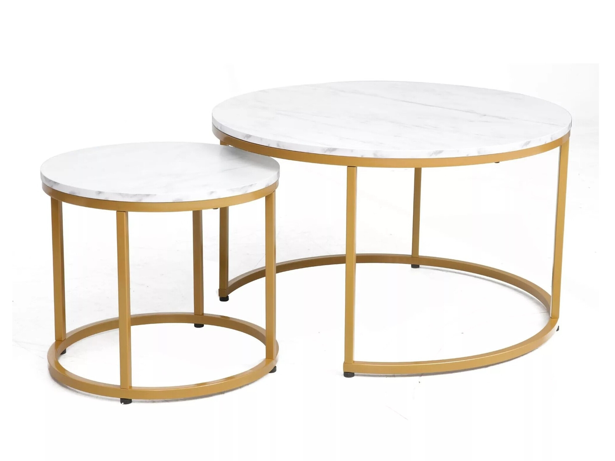 Ensemble tables basses Detroit 397 (Marbre blanc)
