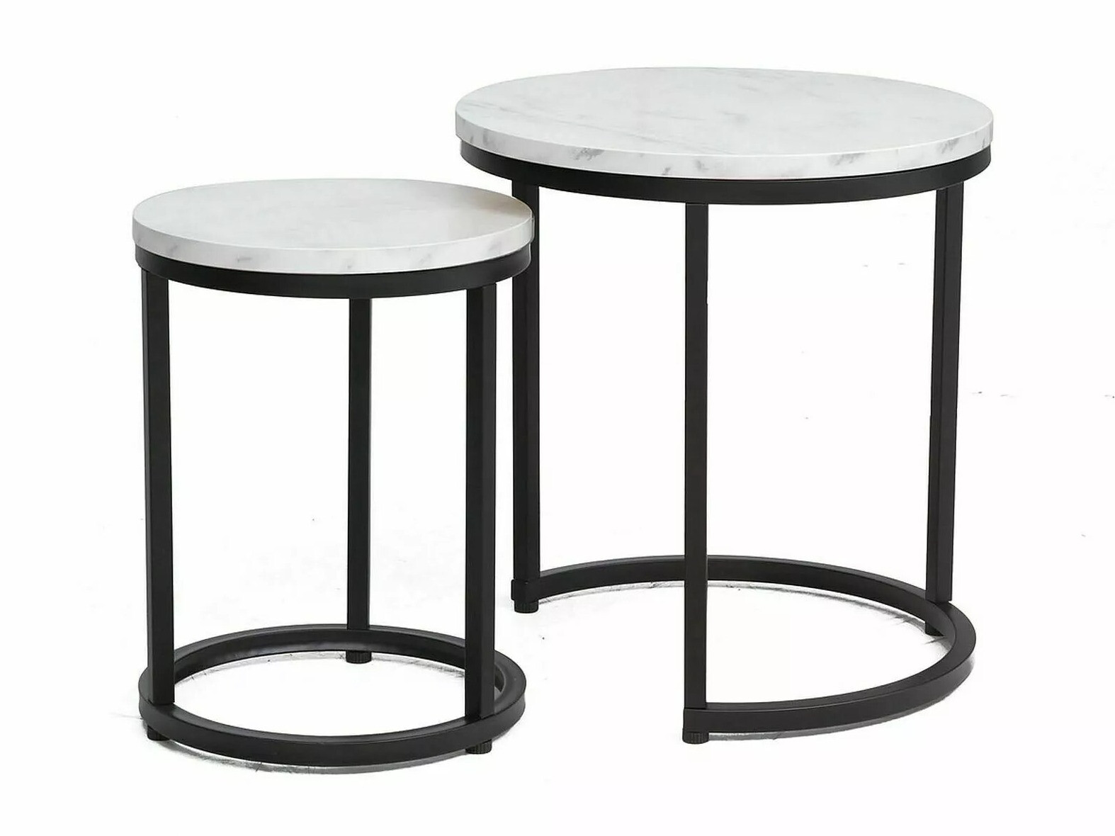 Ensemble tables basses Detroit 398 (Marbre blanc)