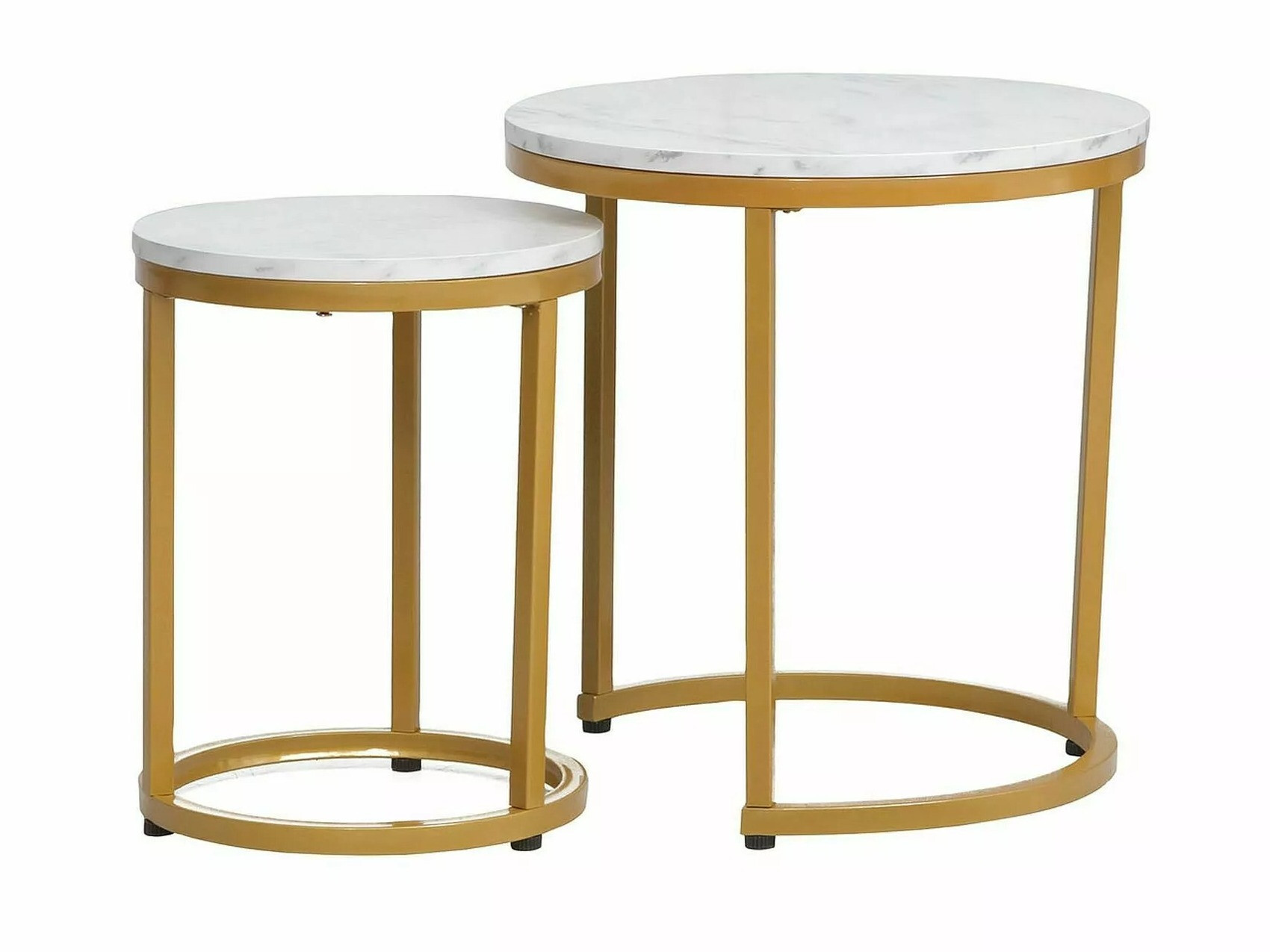 Ensemble tables basses Detroit 398 (Marbre blanc)