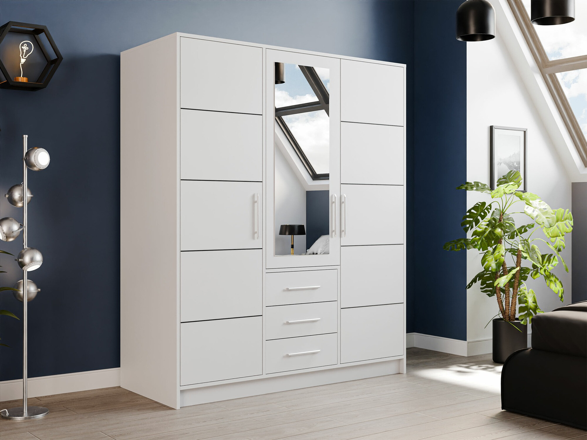 Armoire Dortivu 148 (Blanc)