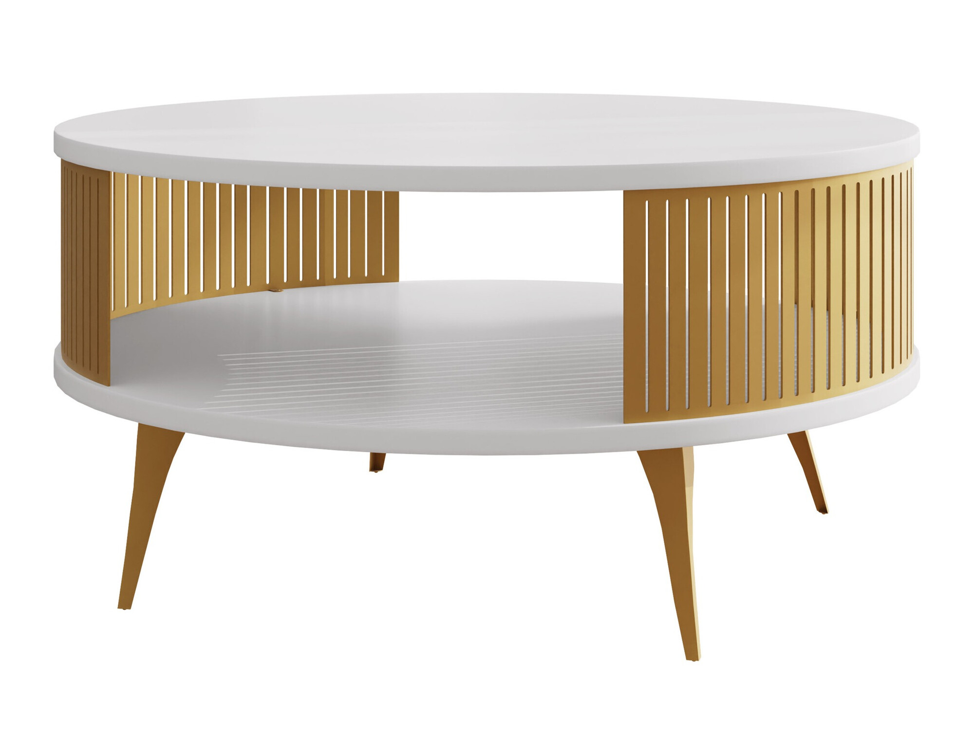 Table basse Vitum I (Doré + Blanc)