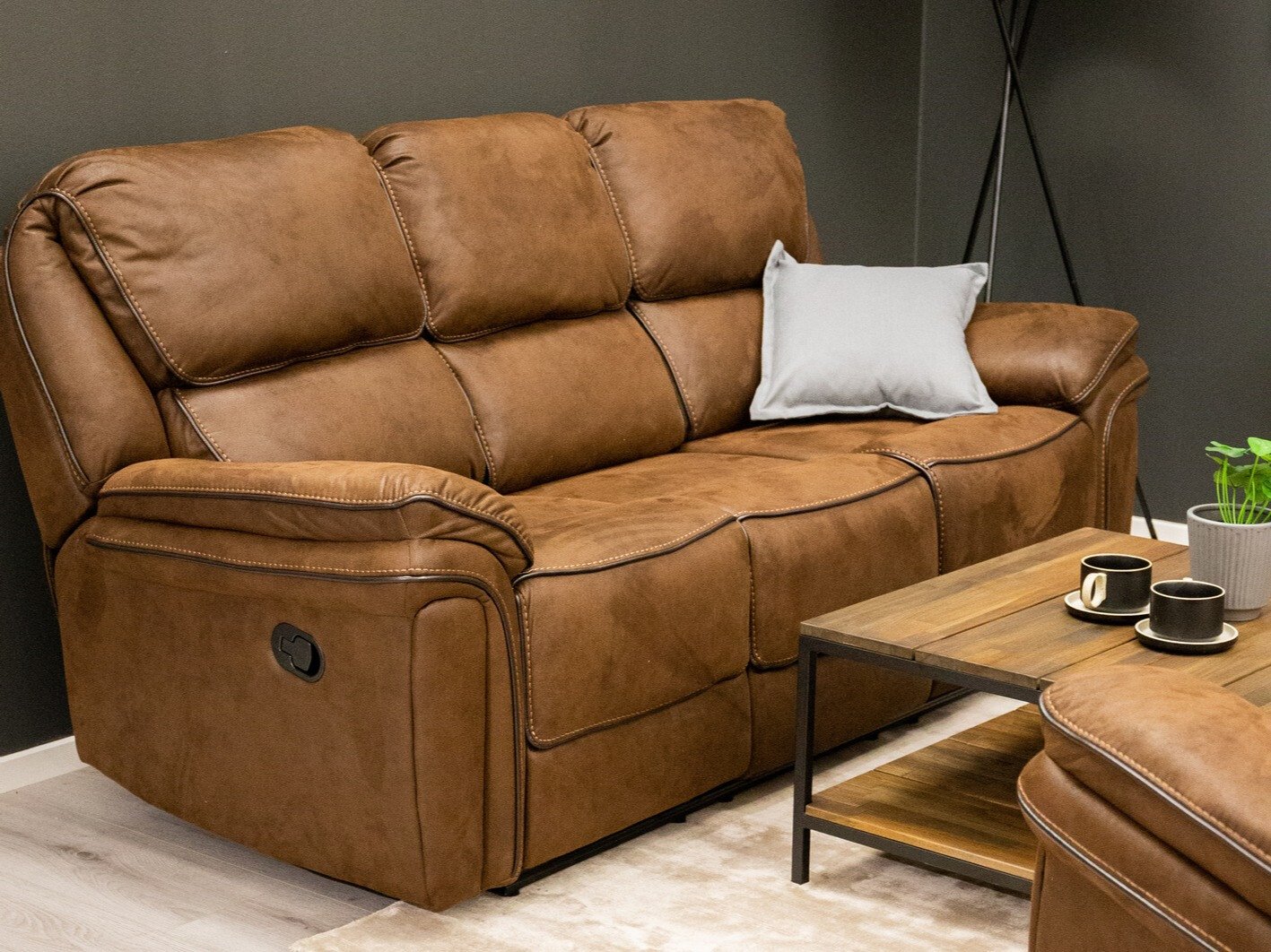 Canapé relax Dallas 4724 (Marron)