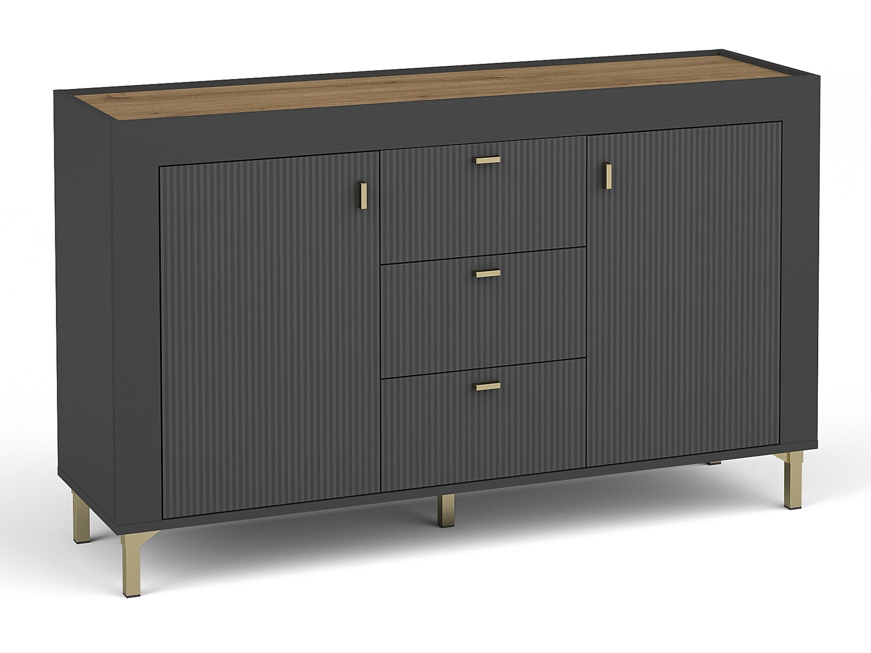 Commode Mormavu 103 (Noir mat)