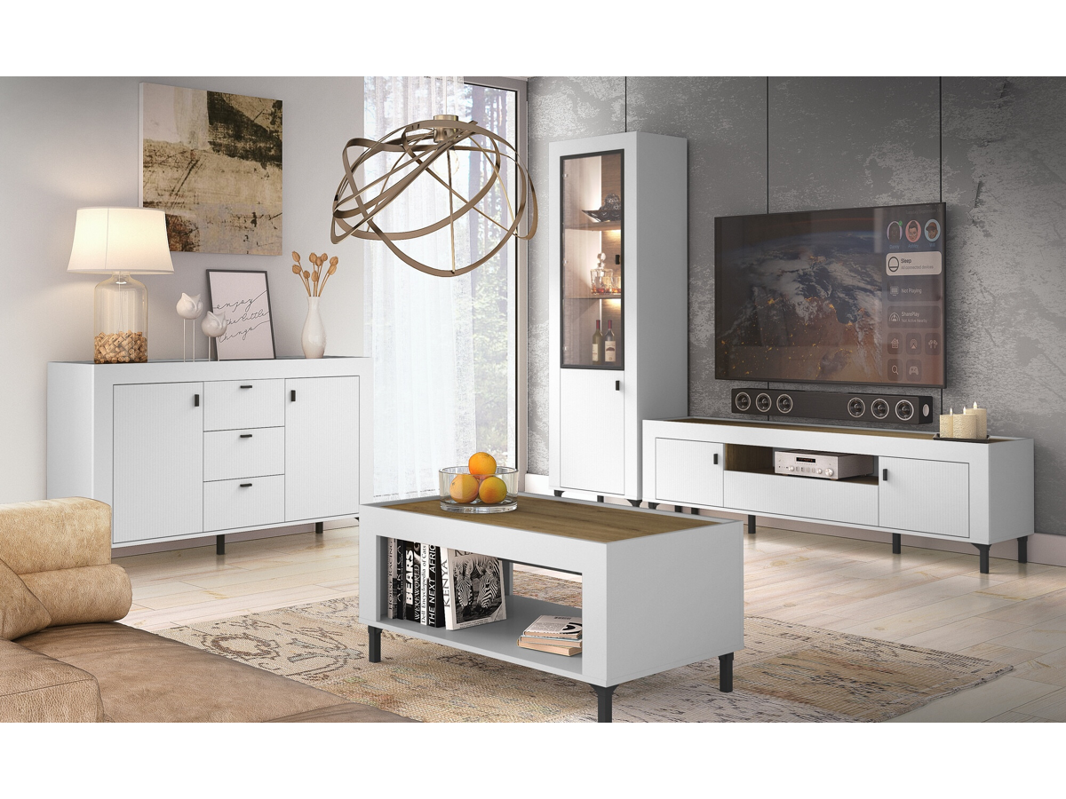 Table basse Mormavu 107 (Mat blanc)