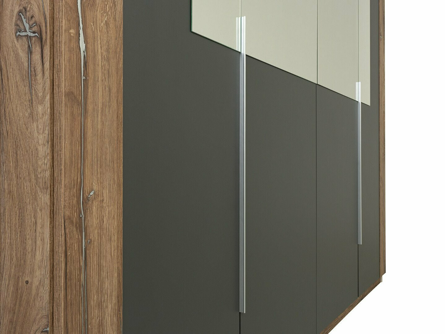 Armoire Boston 543 (Graphite + Chêne foncé)