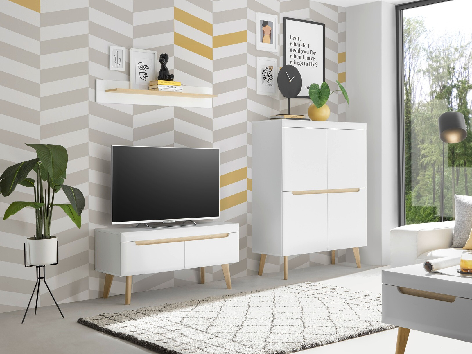 Ensemble de salon Vircava 115 (Blanc)