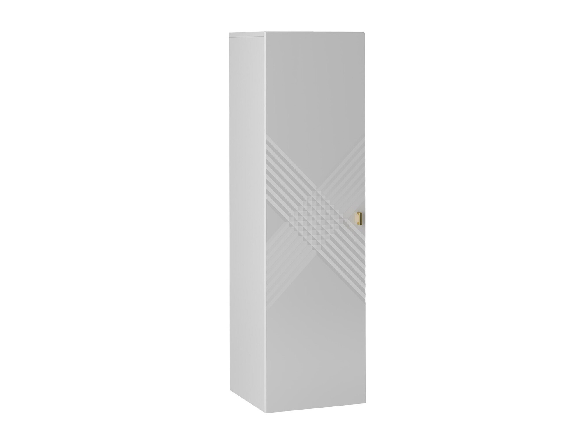 Armoire de salle de bain murale Levelbu 108 (Blanc + Blanc brillant)