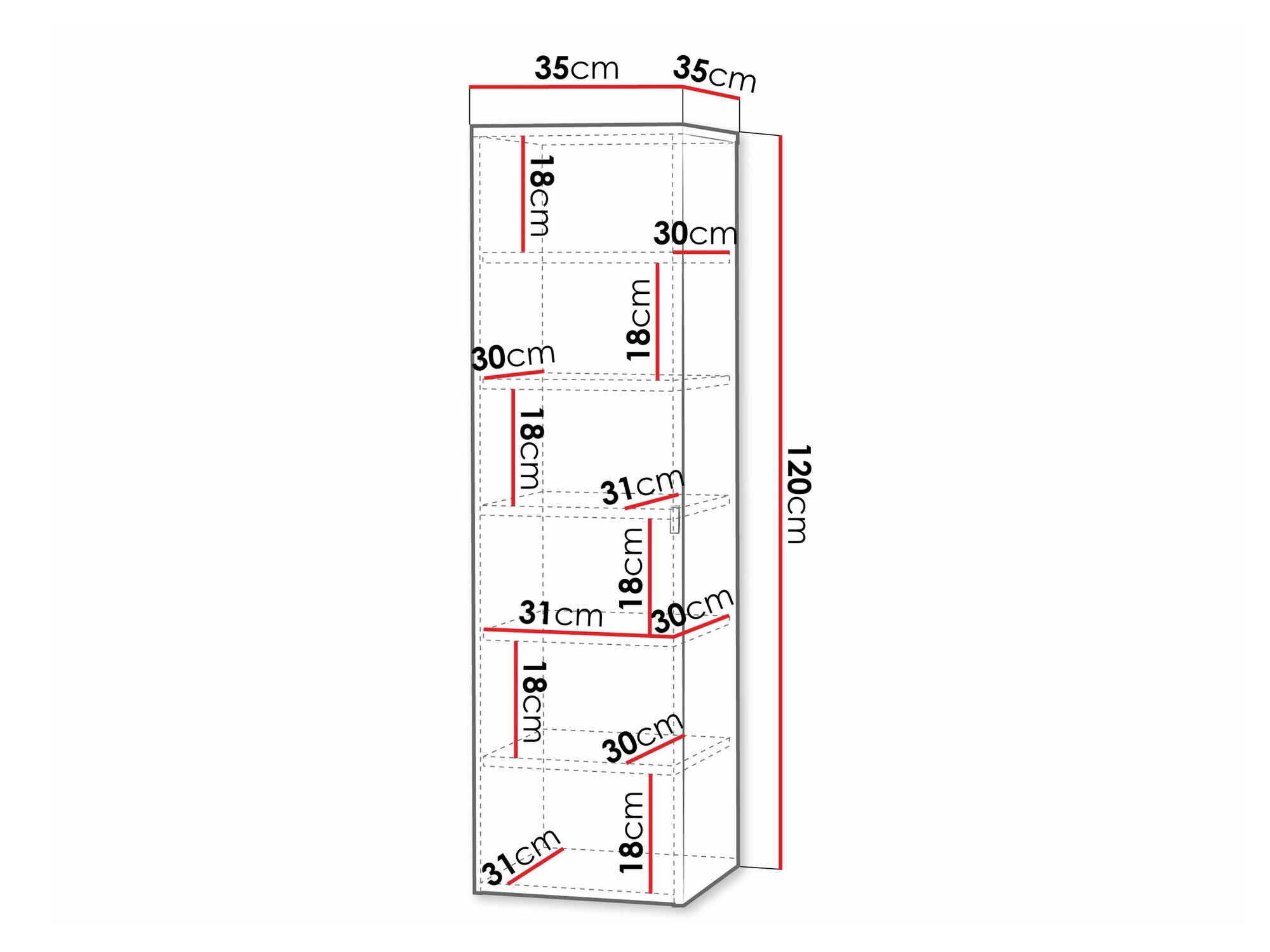 Armoire de salle de bain murale Natar (Blanc + Blanc brillant)