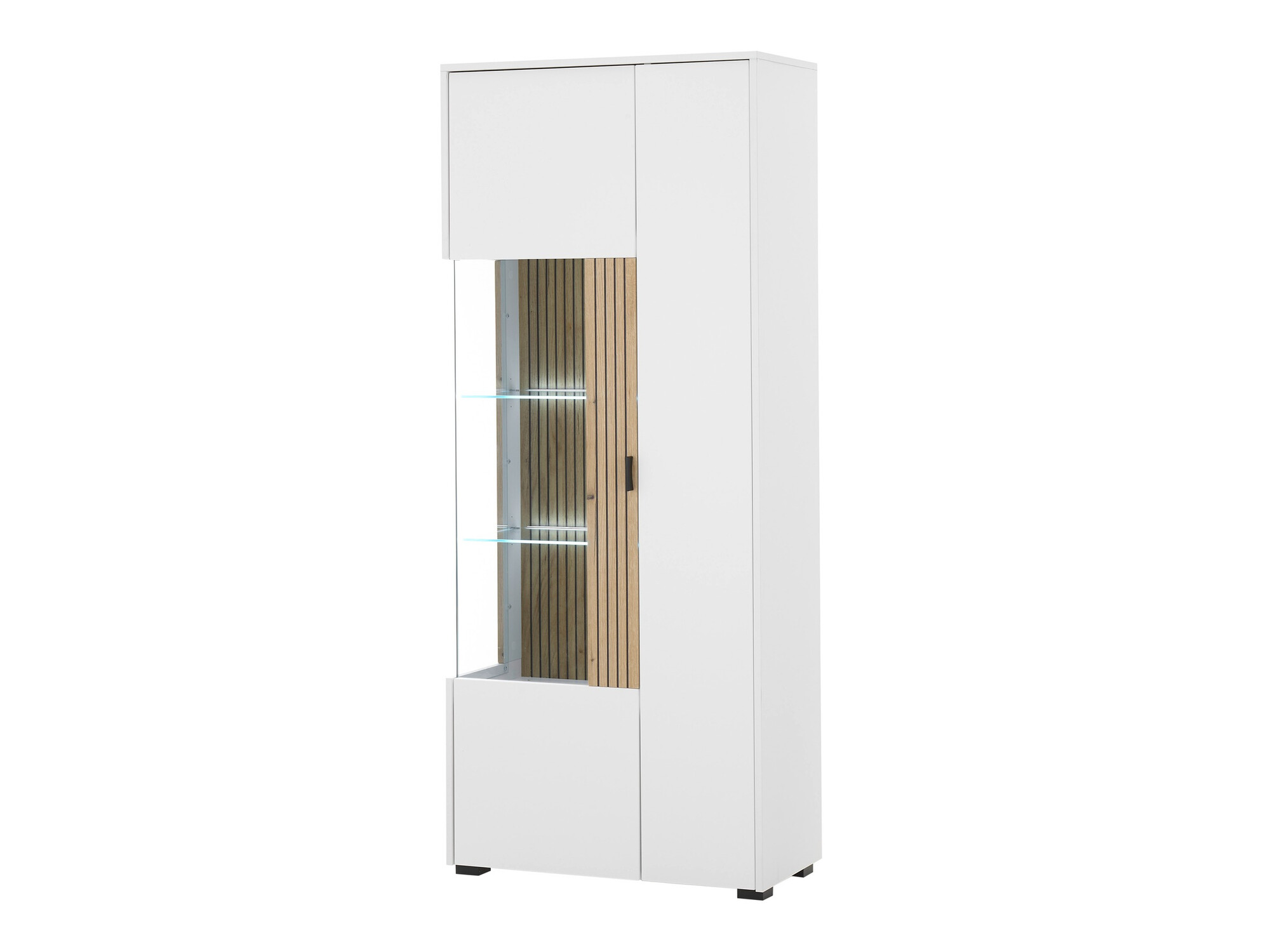 Étagère Belmelu 103 (Blanc + Chêne)
